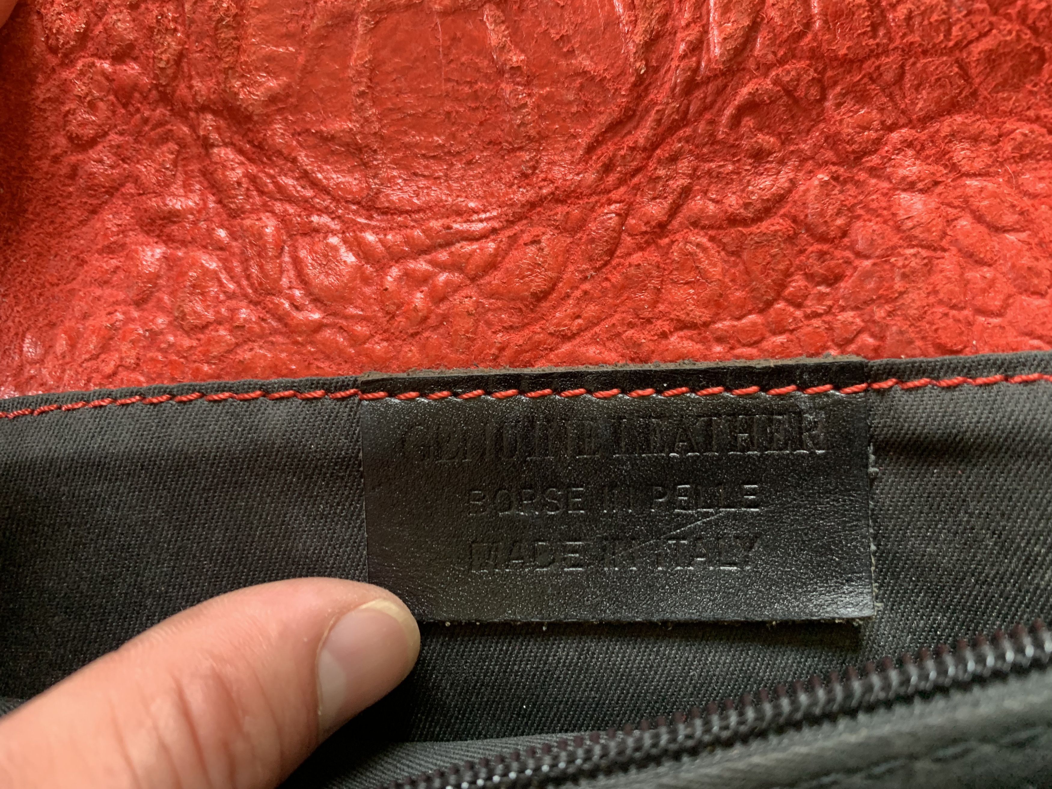 Designer Borse In Pelle Crocodile Genuine Leather Red Clutch Size ONE SIZE - 7 Thumbnail