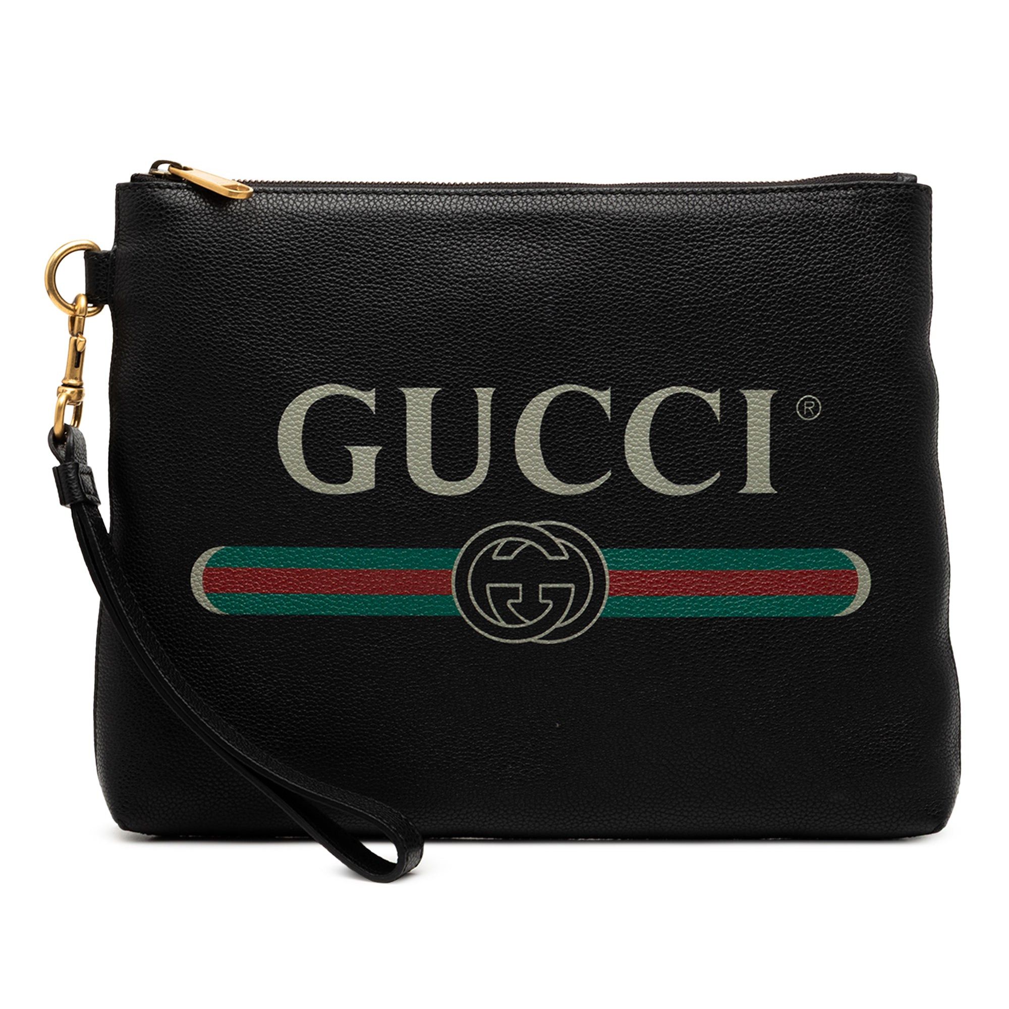 Leather Logo Clutch