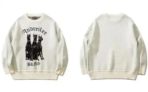 Other Y2K Knitted Doberman Dog Sweaters Size US XL / EU 56 / 4 - 4 Thumbnail