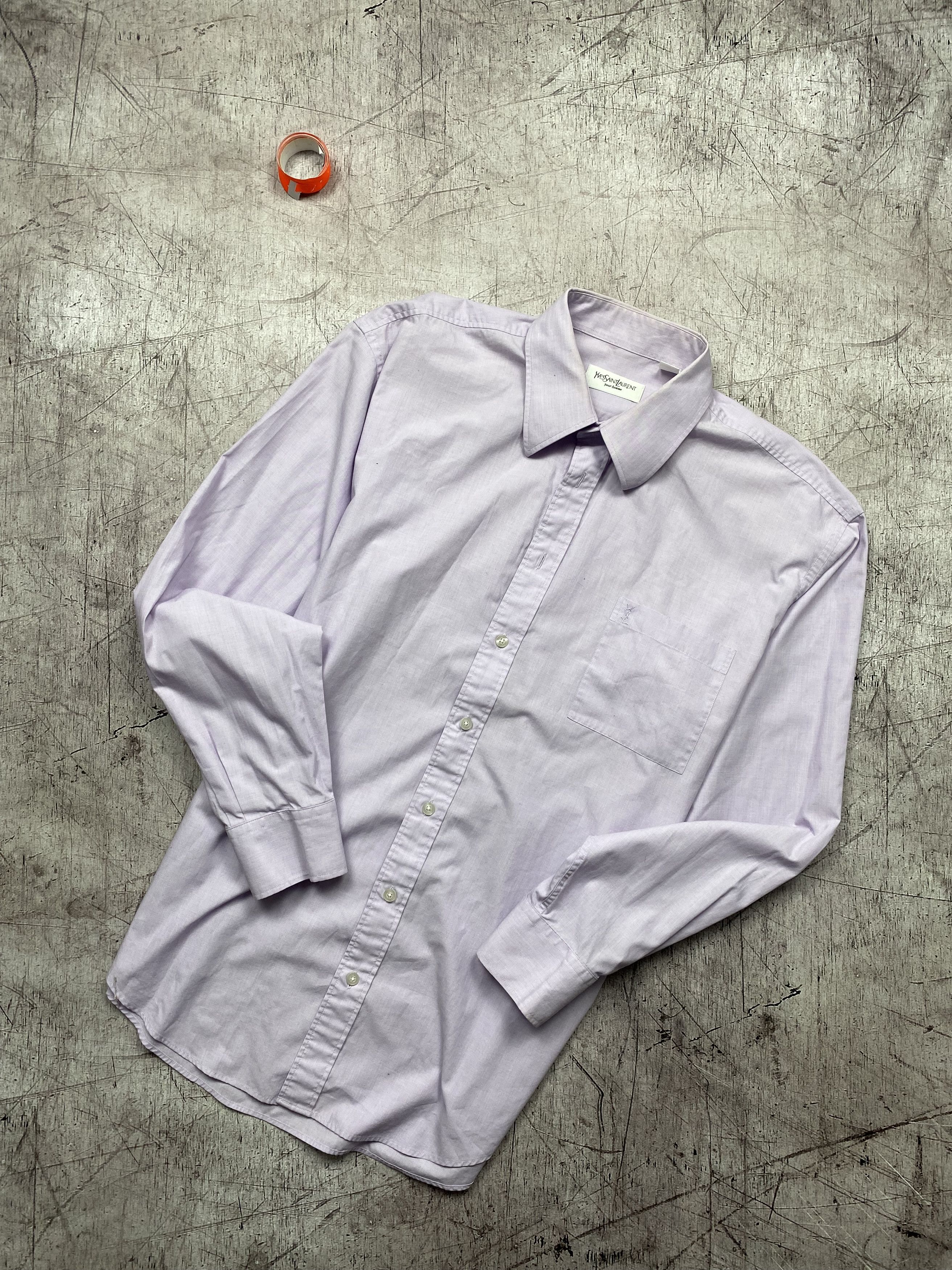 Yves Saint Laurent Yves Saint Laurent Vintage Mens Long Sleeve Shirt YSL Size US XL / EU 56 / 4 - 1 Thumbnail