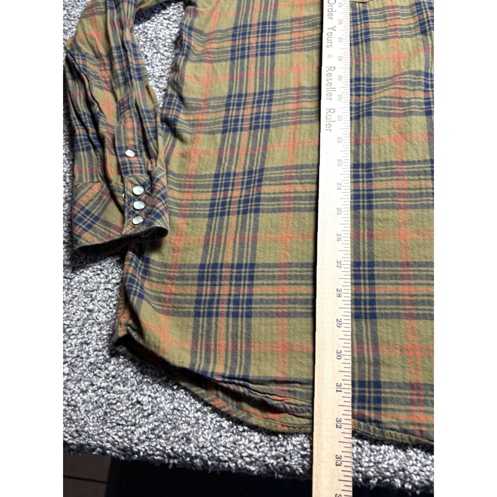 Tecovas Tecovas Pearl Snap Flannel Shirt Men 3XL Western Plaid Cowboy Long Sleeve Size US XXL / EU 58 / 5 - 6 Thumbnail
