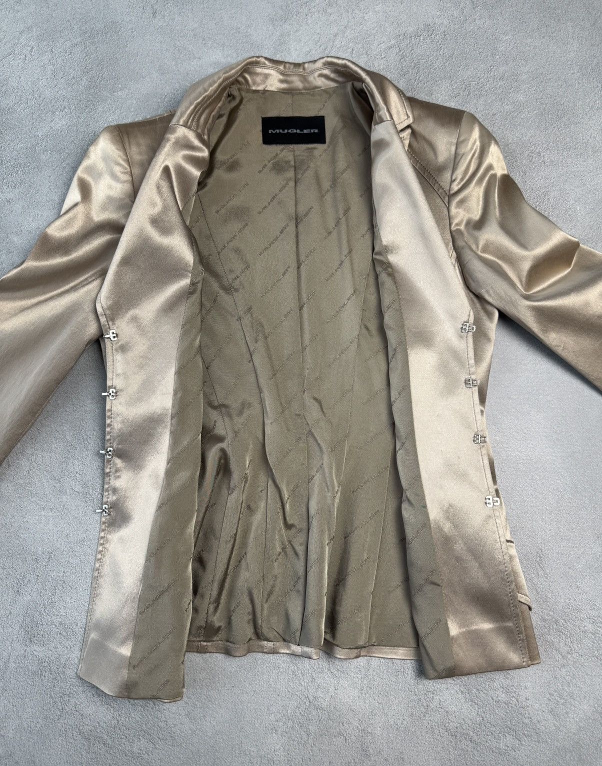 Mugler Vintage MUGLER Acetate Cotton Tailored Corseted Blazer Size M / US 6-8 / IT 42-44 - 8 Thumbnail