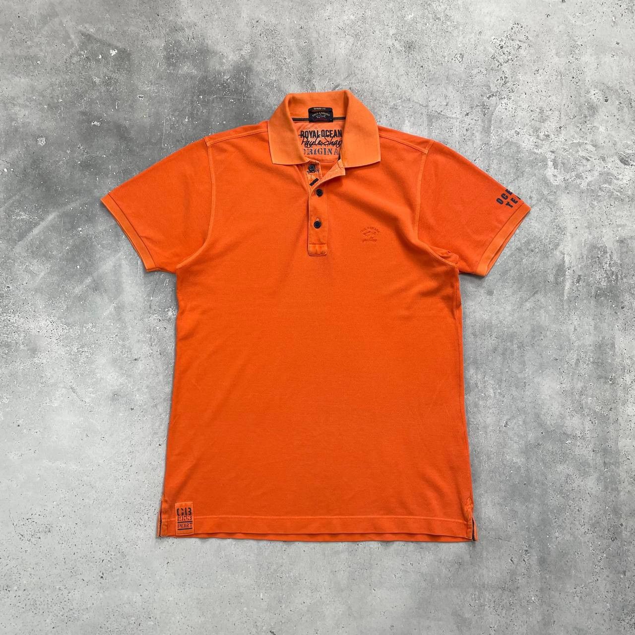 Designer × Paul & Shark Paul & Shark Ocean Team Polo Shirt Garment Dyed Orange M Size US M / EU 48-50 / 2 - 1 Thumbnail