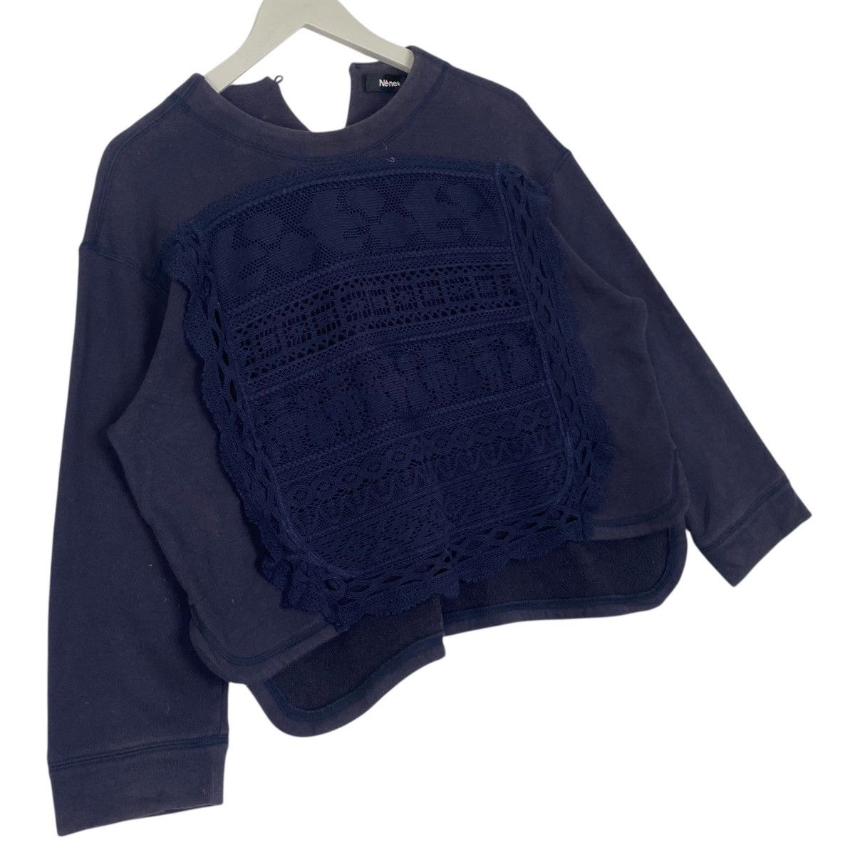 Other Vintage Issey Miyake Ne-Net Sweatshirt Navy Blue Cropped Size US S / EU 44-46 / 1 - 3 Thumbnail