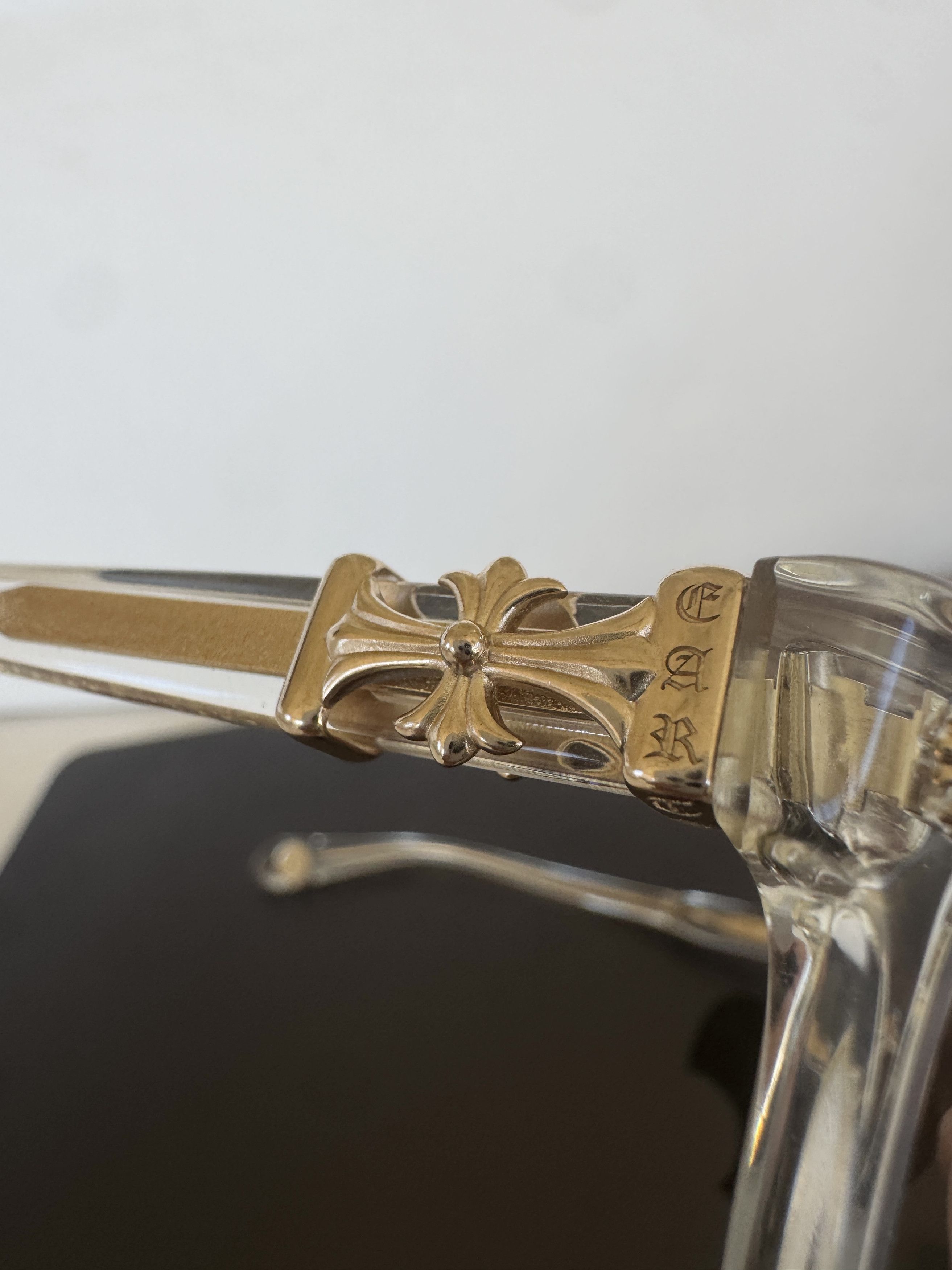 Chrome Hearts CHROME HEARTS COX UCKER GLASSES WITH GOLD HARDWARE Size ONE SIZE - 18 Thumbnail