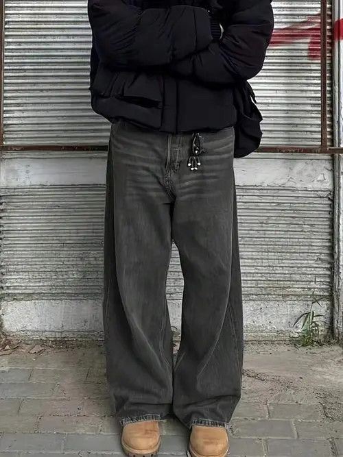 Jean × Vintage Retro Y2k Denim Jeans Vintage Loose fit Size US 36 / EU 52 - 1 Thumbnail