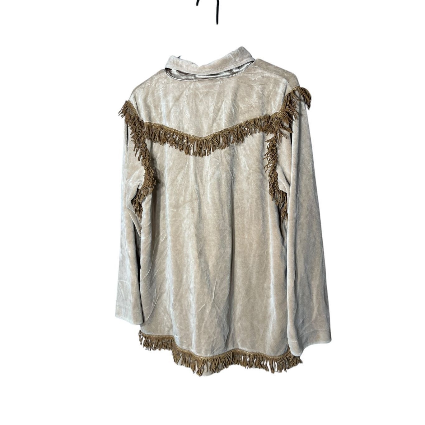Other Vintage Liz Claiborne Lizwear Fringe Button Down Shirt Shack Size XL / US 12-14 / IT 48-50 - 6 Thumbnail