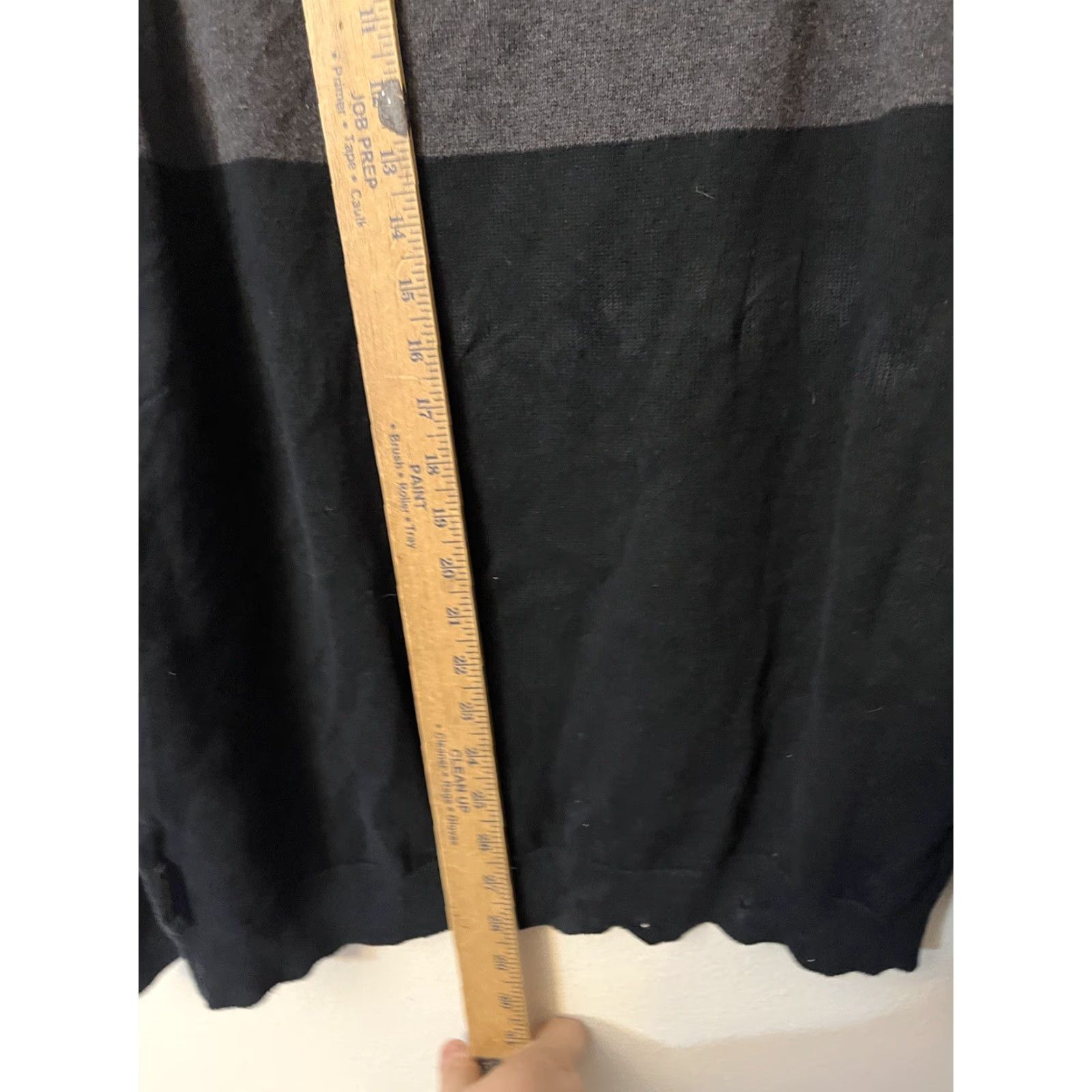 Calvin Klein Calvin Klein Men’s Sweater 1/4 Zip Mock Neck Striped Large Gray Black Multicolor Pullover Size US L / EU 52-54 / 3 - 4 Thumbnail