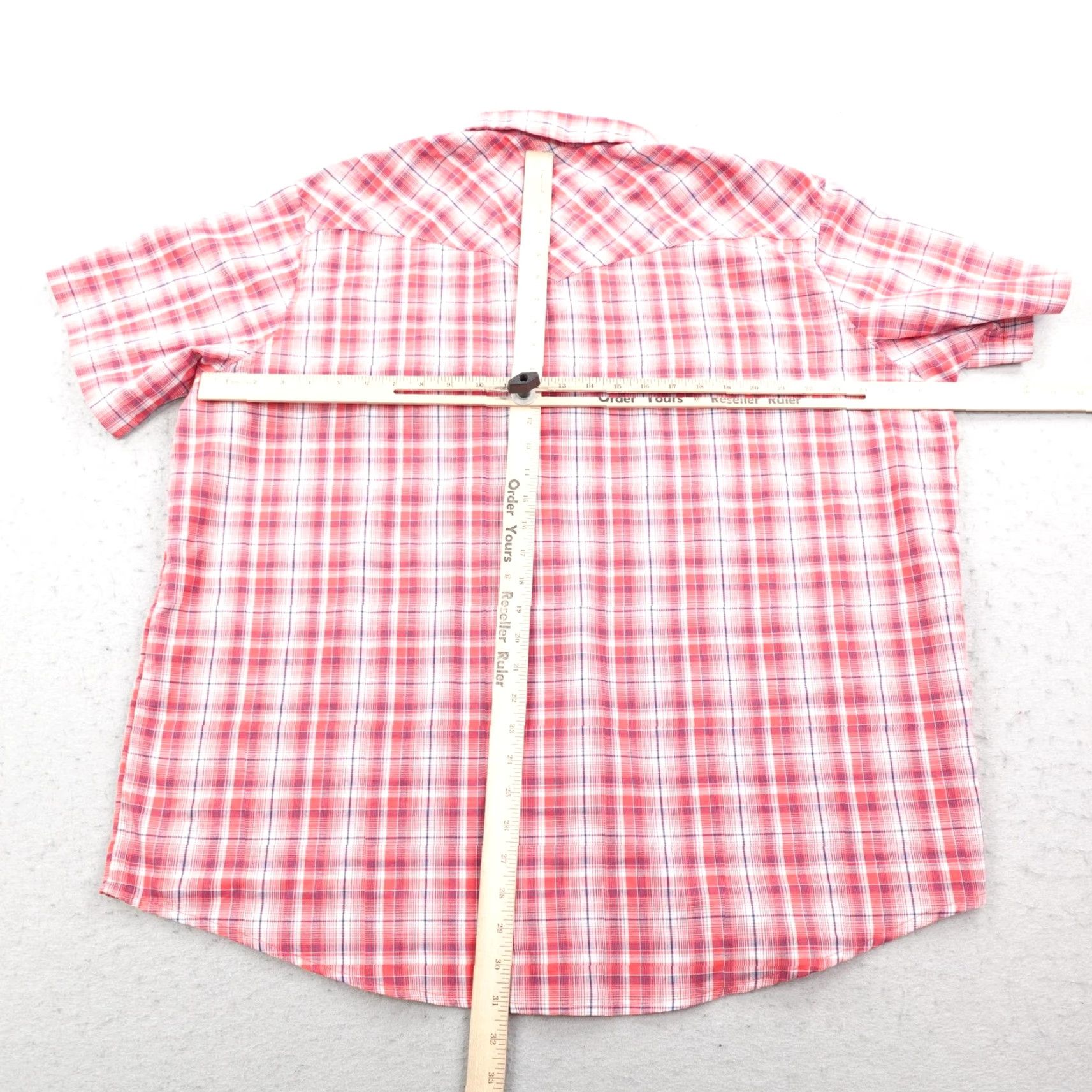 Wrangler Wrangler Shirt Mens 2XL Red Plaid Western Pearl Snap Frontier Rodeo Ranch Cowboy Shirt Size US XXL / EU 58 / 5 - 3 Thumbnail