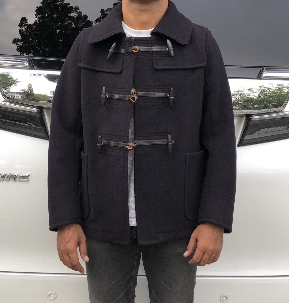 Japanese Brand Marvy Jamoke Men’s Wool Short Duffle Winter Coat Jacket Size US M / EU 48-50 / 2 - 1 Thumbnail