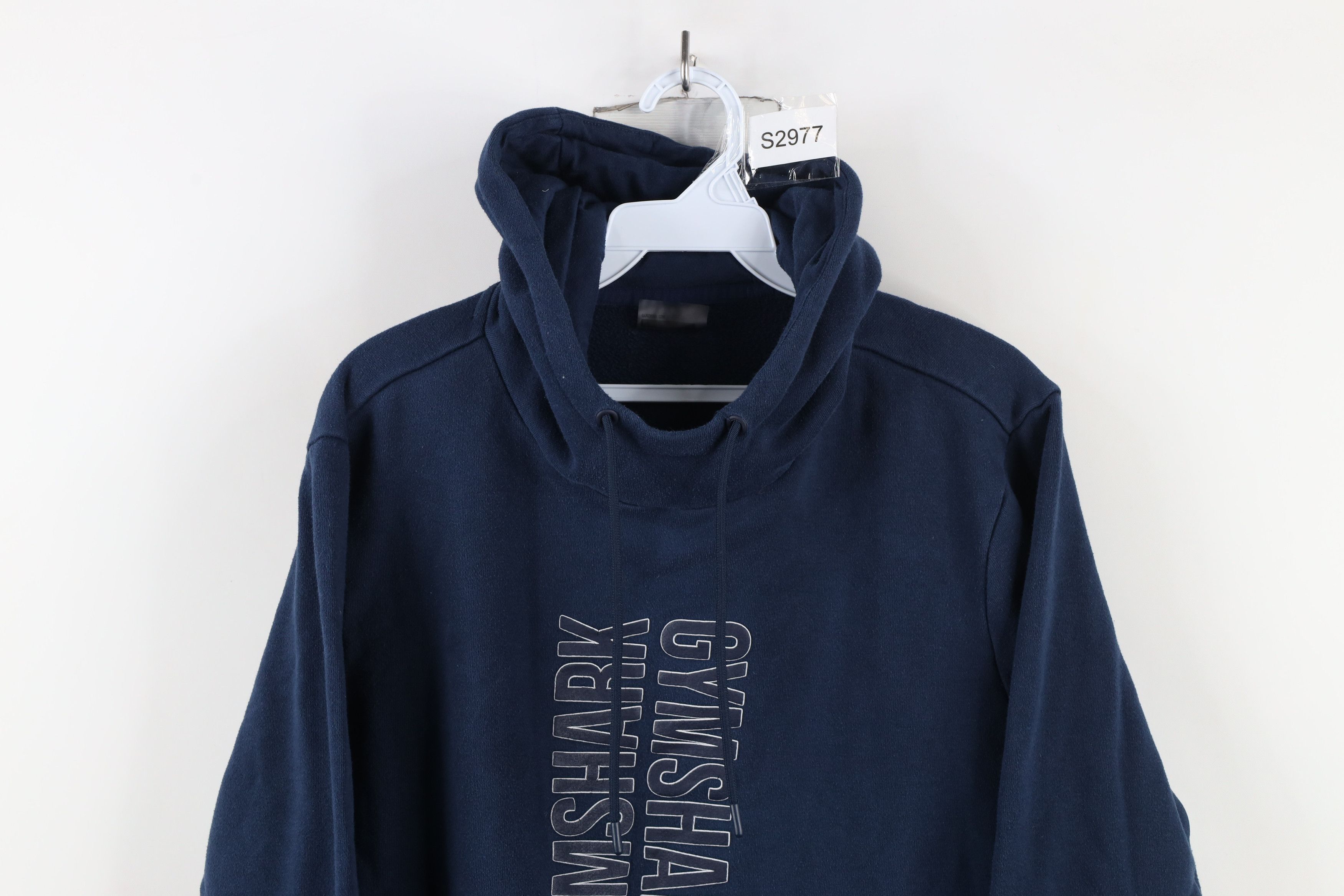 Gymshark × Vintage Gymshark Faded Spell Out Running Gym Hoodie Sweatshirt Blue Size M / US 6-8 / IT 42-44 - 2 Thumbnail