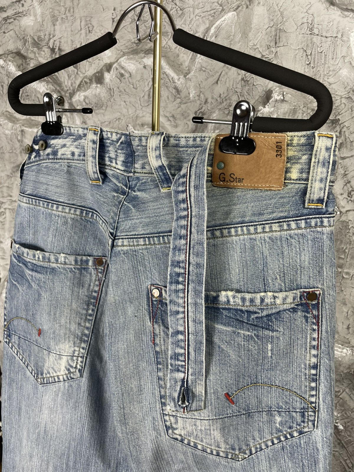 G-Star Vintage G-Star Fade Distressed Denim Jeans Y2K DG Japan Vibe Size US 36 / EU 52 - 16 Thumbnail