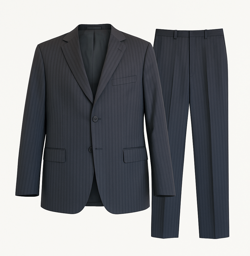 Ermenegildo Zegna Ermenegildo Zegna Tailored Suit – Black Subtle Stripes Size 40R - 1 Thumbnail