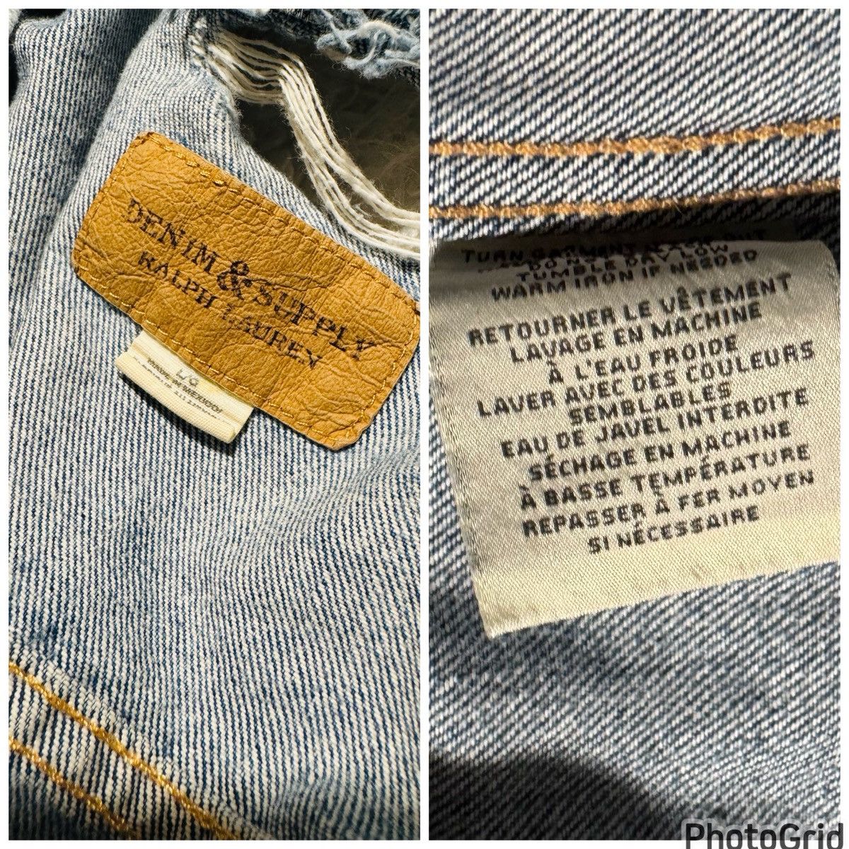 Denim & Supply Ralph Lauren RL Denim and Supply Distressed Denim Jacket. Rare! Size L / US 10 / IT 46 - 12 Thumbnail