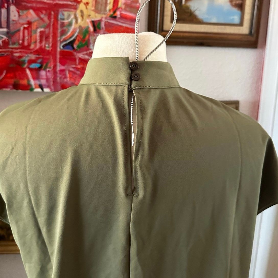 Other halara green turtleneck blouse short sleeve top Size S / US 4 / IT 40 - 2 Thumbnail