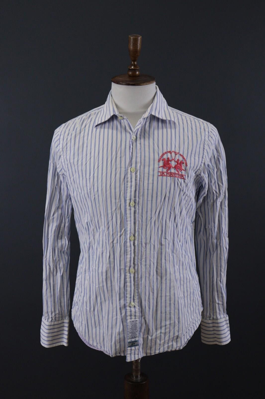 La Martina La Martina Buenos Aires Blue Stripe Shirt M 41-42 Size US L / EU 52-54 / 3 - 1 Thumbnail