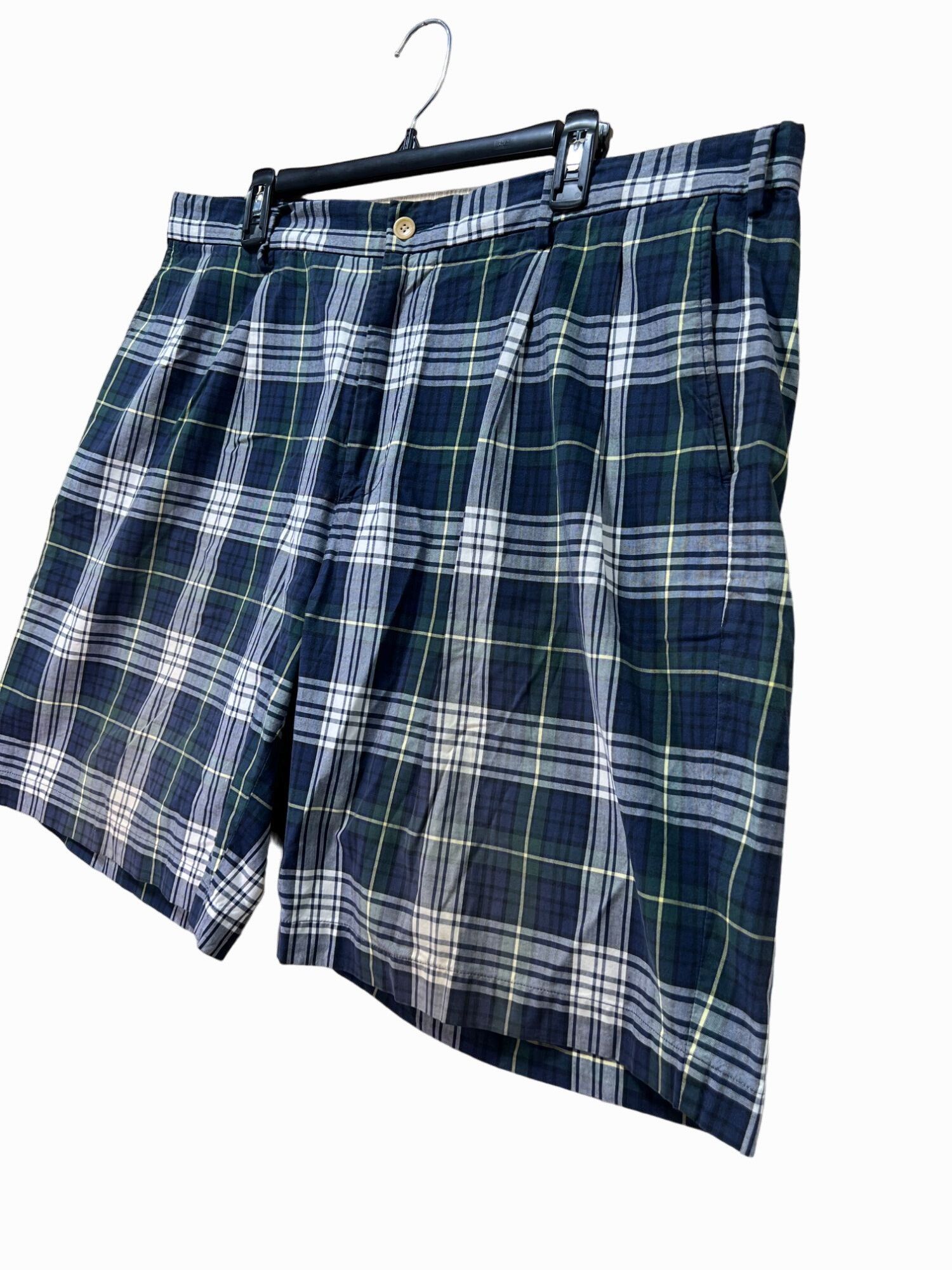 Nautica NAUTICA - Men's Plaid Golf Casual Shorts - Blue - 40W Size US 40 / EU 56 - 14 Thumbnail