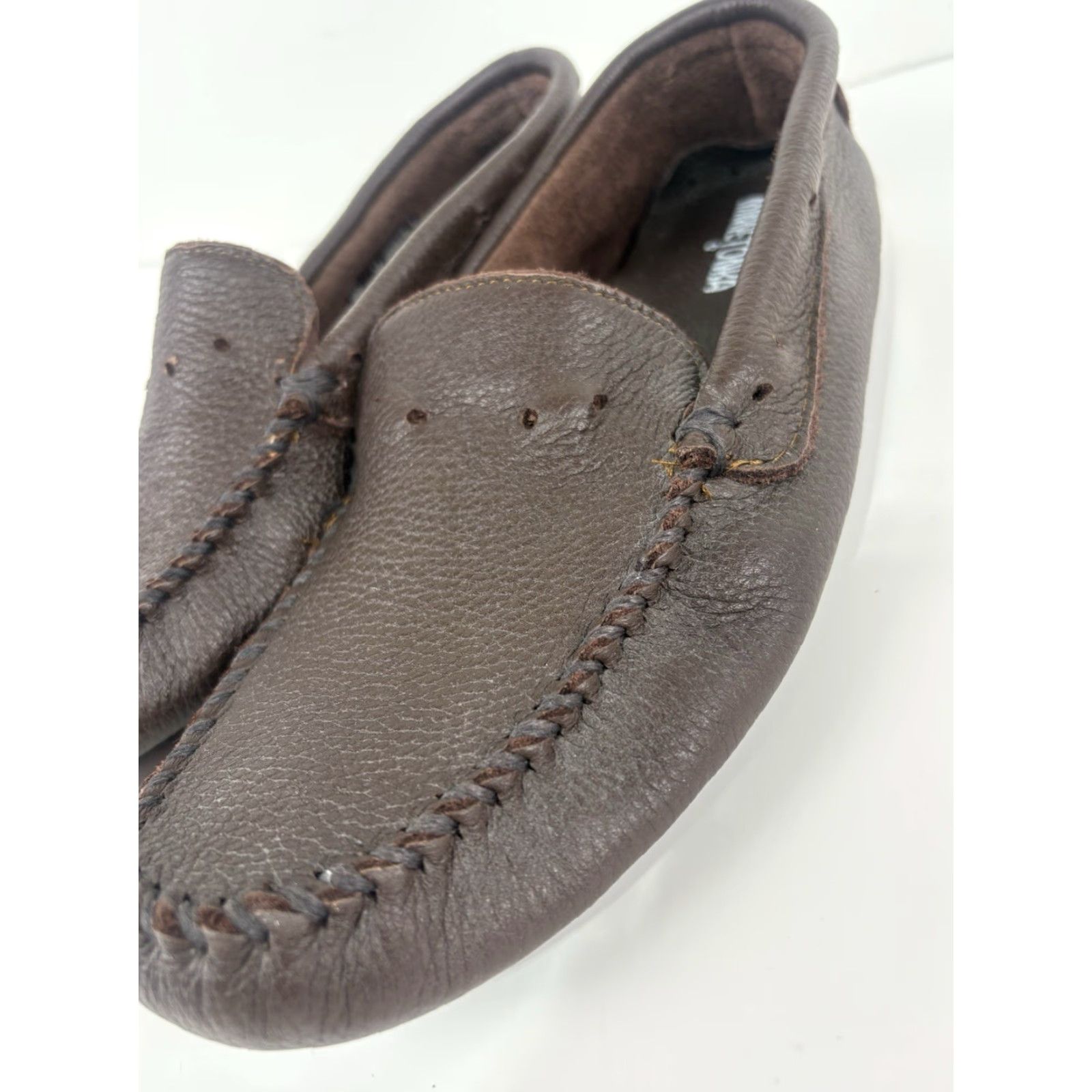 Minnetonka Minnetonka Moccasins Men's Casual Slip On Leather Shoes Size 12 Brown Outdoor Nature Size US 12 / EU 45 - 2 Thumbnail