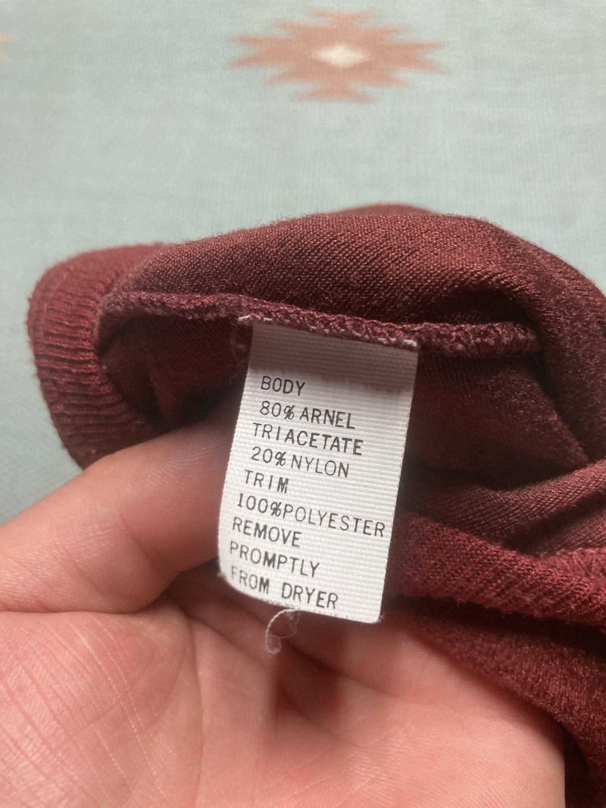 Vintage vtg 70s t shirt v neck velour maroon 2 tone boys 14 men’s XS Size US XS / EU 42 / 0 - 8 Thumbnail