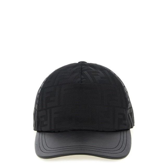 FENDI $650 Black FF Nylon Baseball Cap New And Authentic (Me
