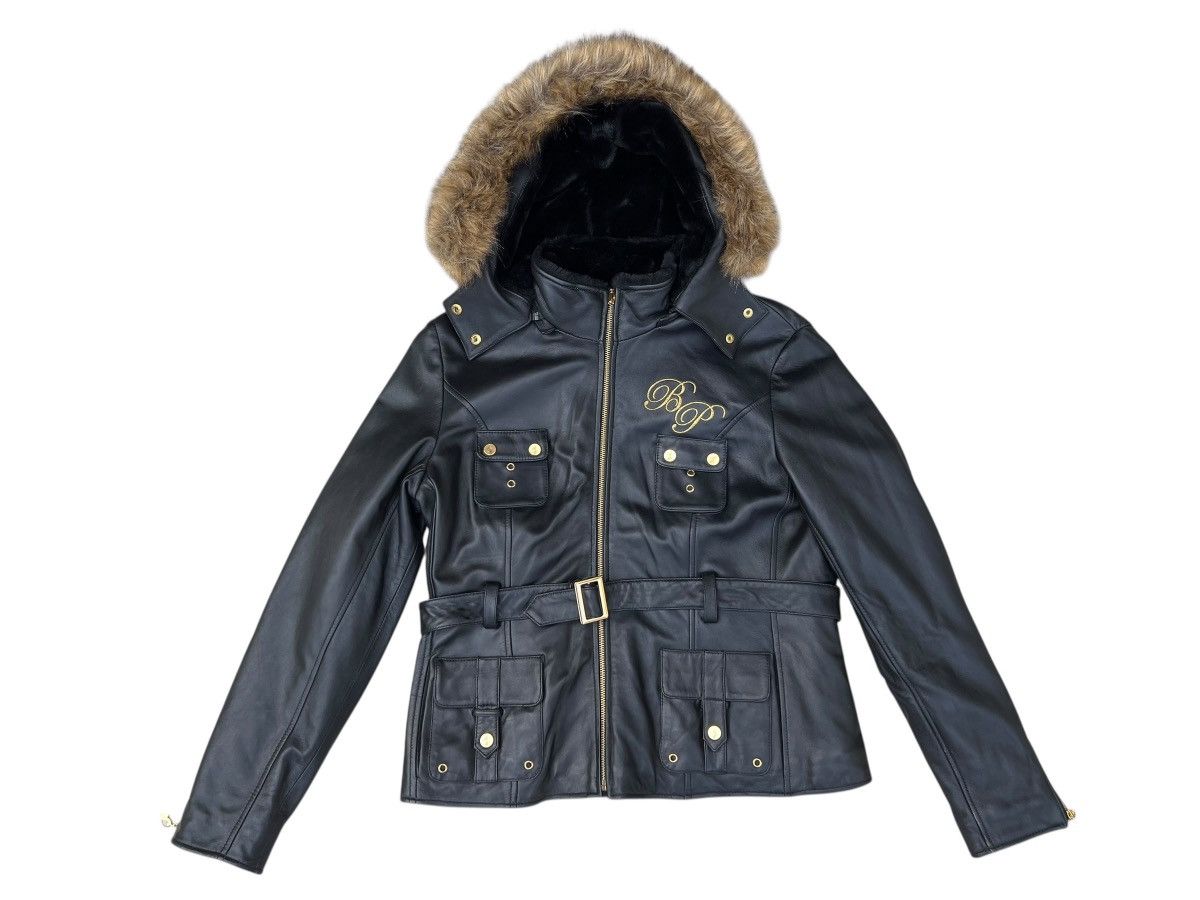 Leather Baby Phat Nappa Leather Jacket Hoodie Size L / US 10 / IT 46 - 1 Thumbnail