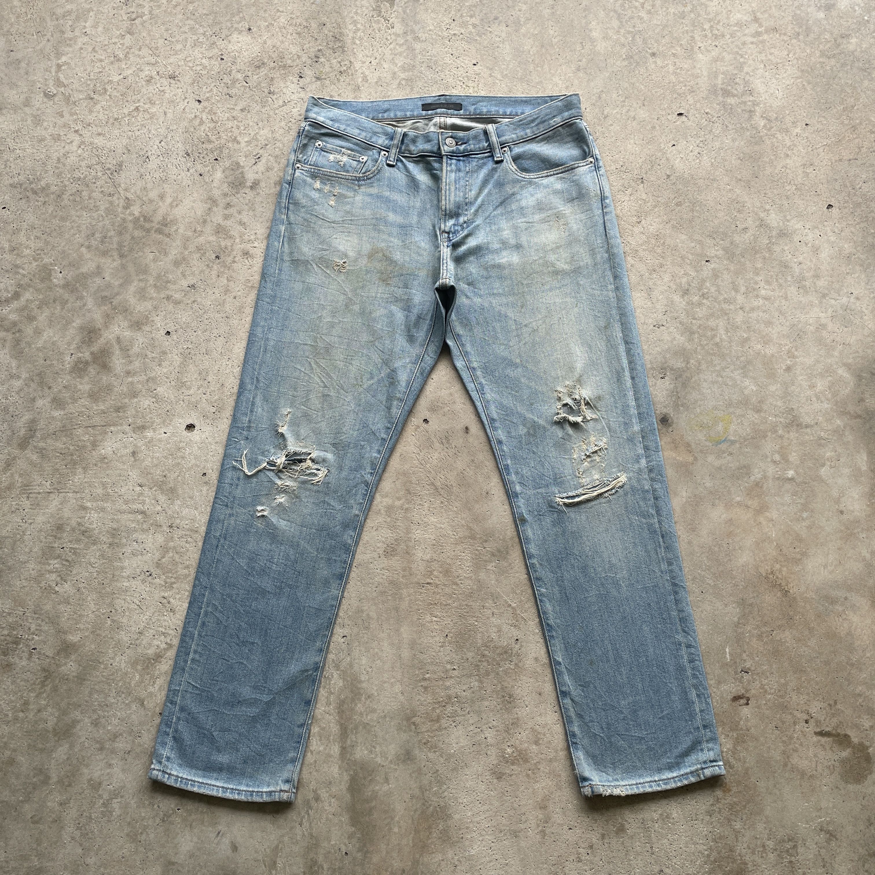 Japanese Brand VINTAGE JAPANESE JEANS DISTRESSED FADED DENIM PANTS W34 Size US 34 / EU 50 - 2 Thumbnail