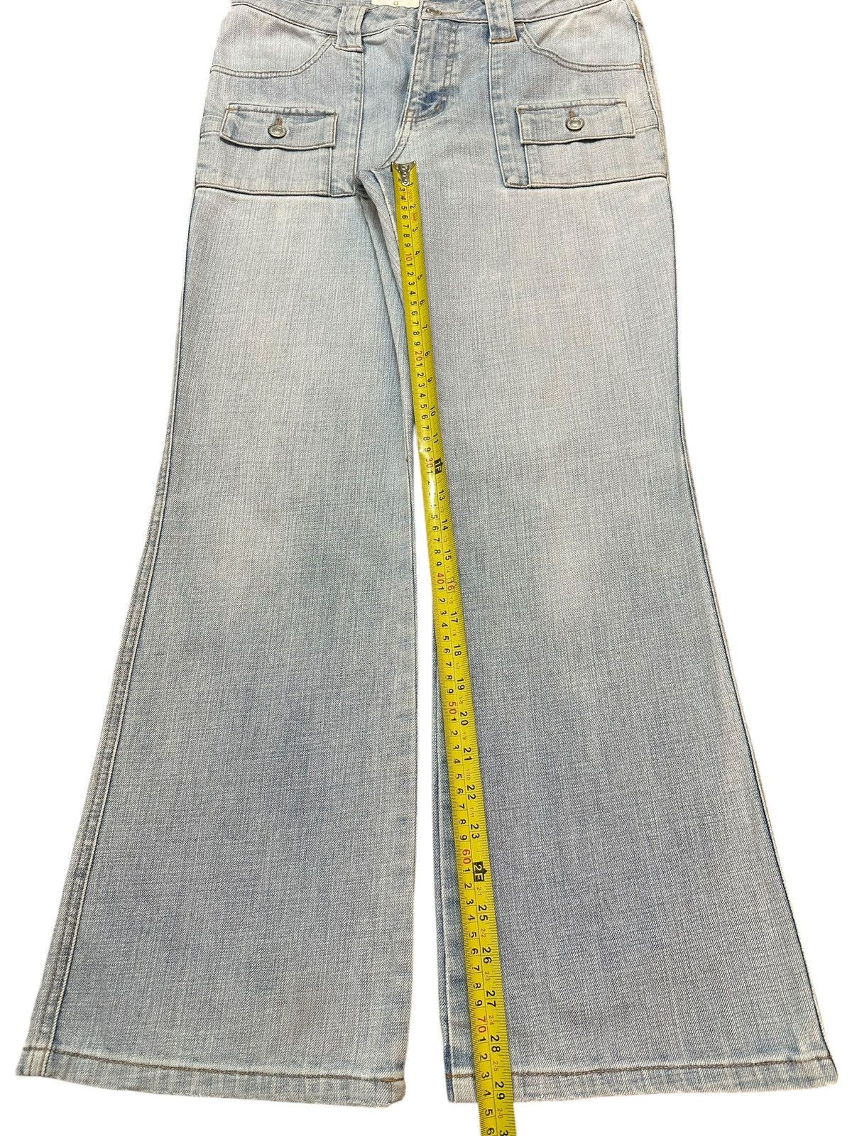 Vintage Japanese Brand Bush Pants Faded Wash Wide Leg Jeans