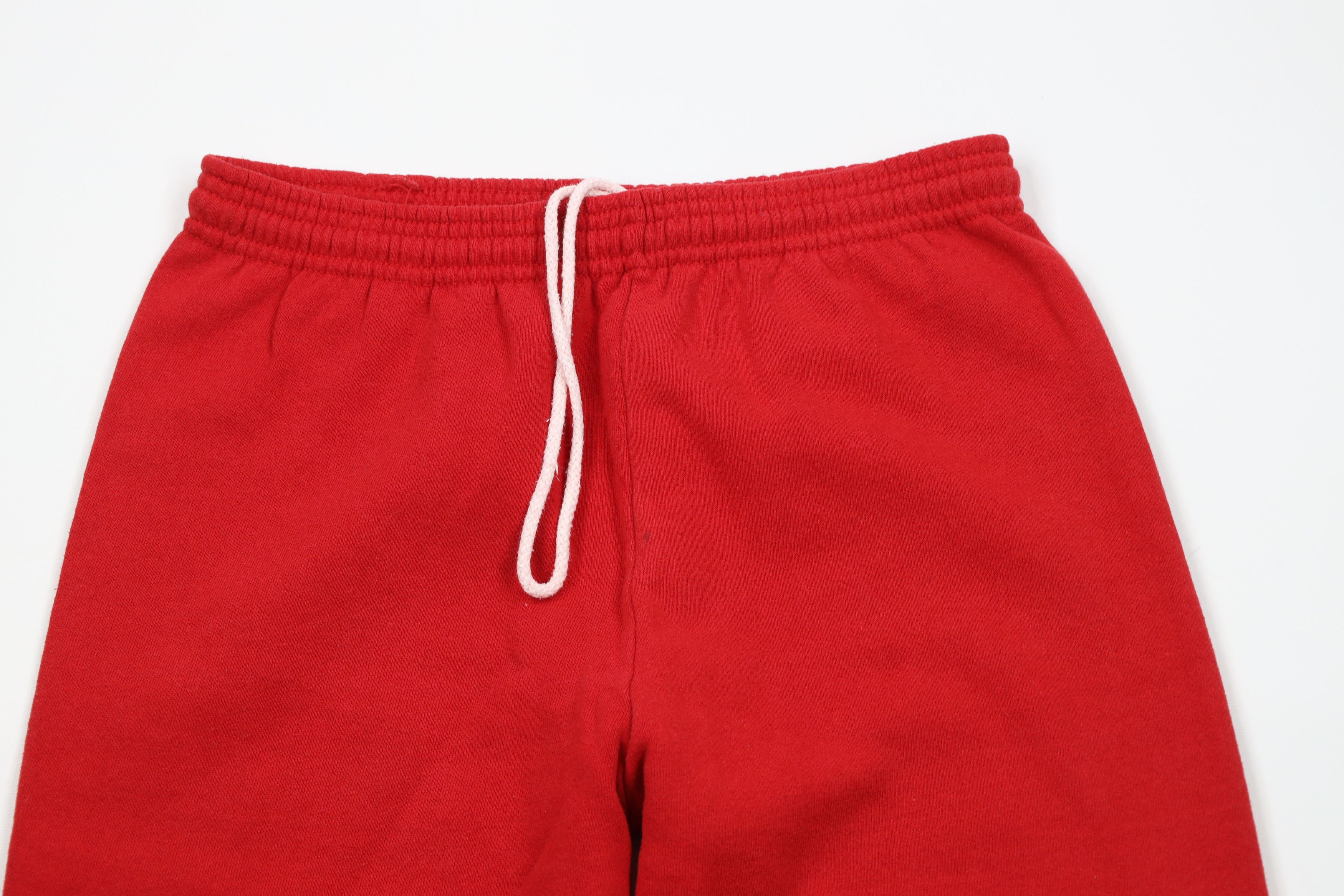 Vintage Vintage 90s Streetwear Blank Sweatpants Pants Red USA Size US 34 / EU 50 - 2 Thumbnail