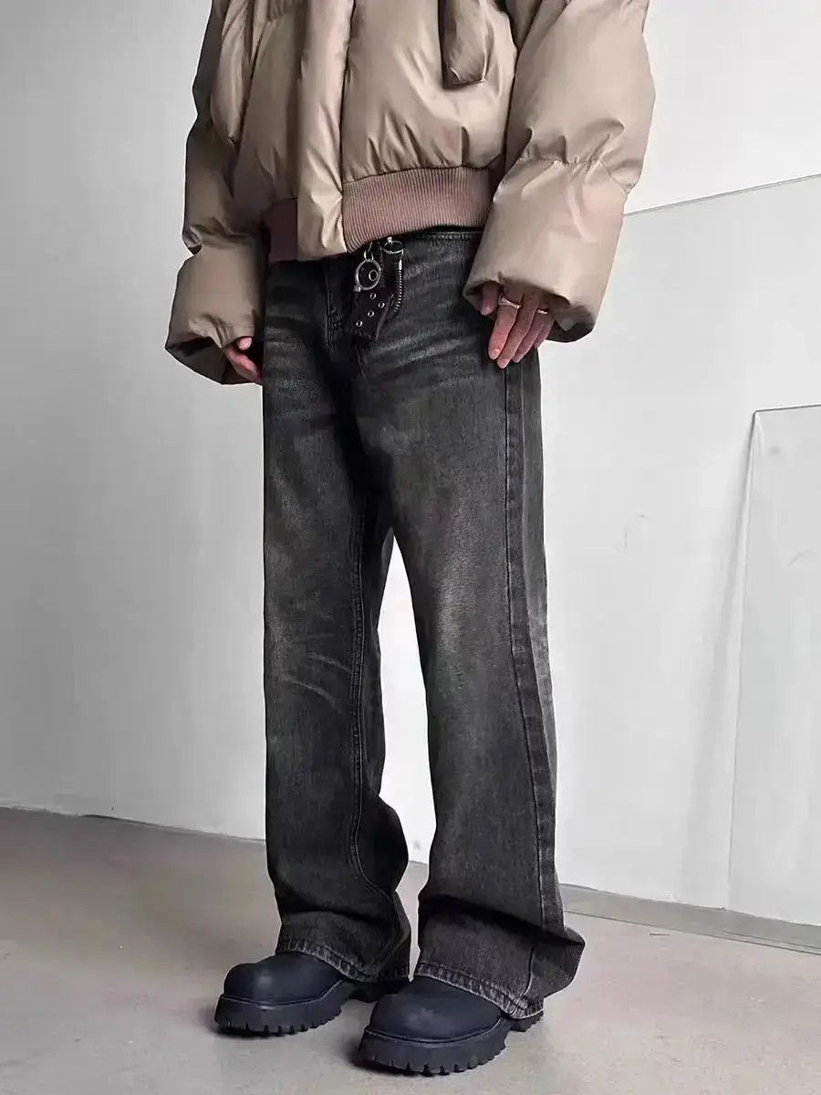 Japanese Brand Vintage wash Y2K micro flare baggy jeans Size US 32 / EU 48 - 1 Thumbnail