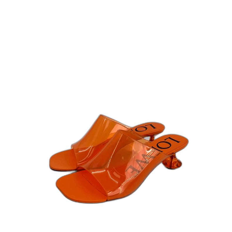 Loewe Orange Transparent High Heel Sandals by Loewe Size US 6 / IT 36 - 1 Thumbnail