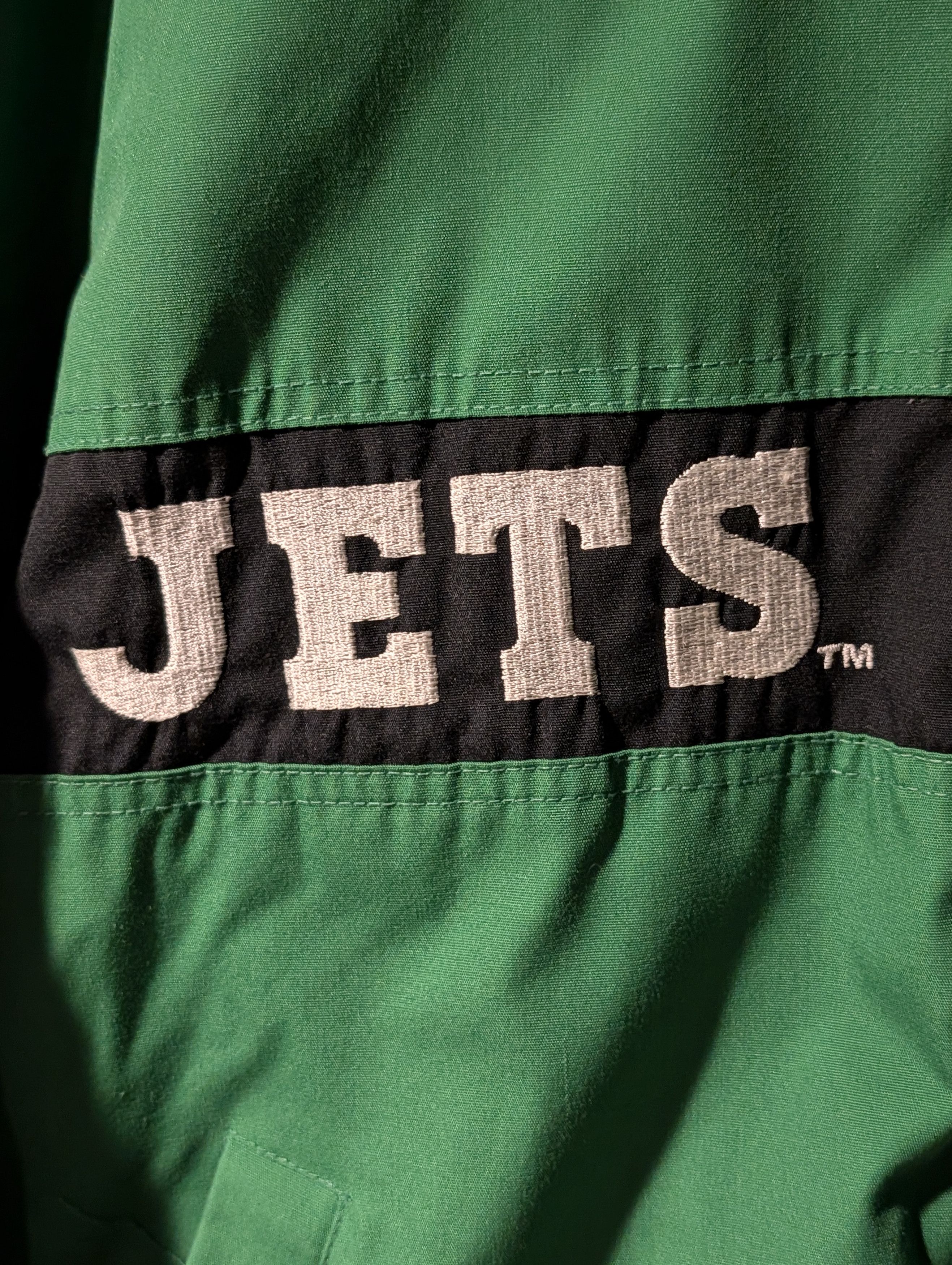 NFL Vtg 90s New York Jets Logo 7 Puffy Parka Jacket Gorpcore Size US XL / EU 56 / 4 - 4 Thumbnail