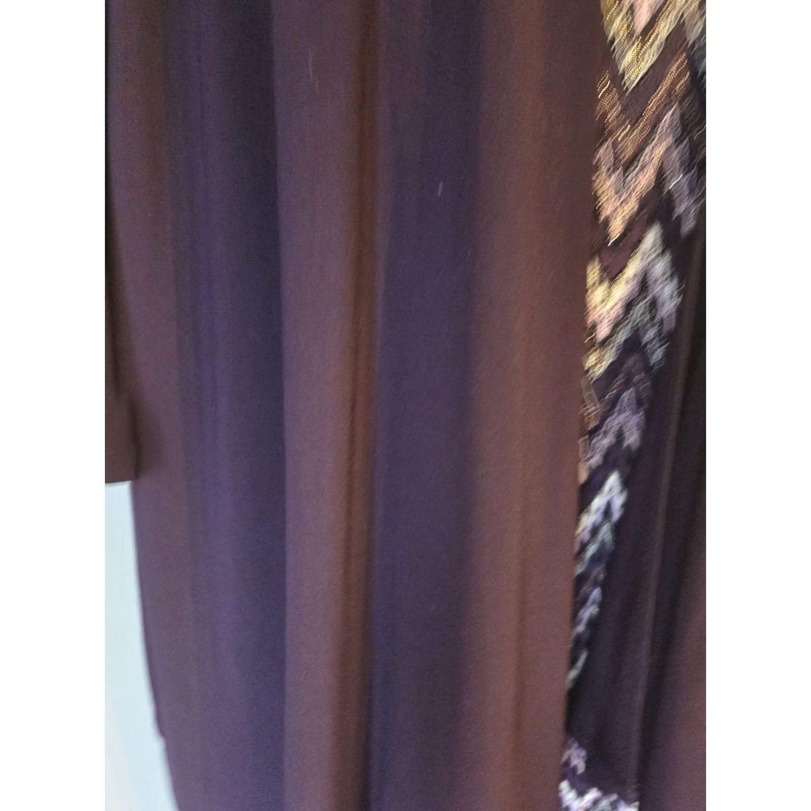 Vintage Catherines Purple 2 Pc Jacket Midi Dress Flame Stitch Boho 2X Plus Outfit Set Jacket Dress Purple 2X Plus Womens Boho Outfit Set Size XXL / US 16-18 / IT 52-54 - 4 Thumbnail