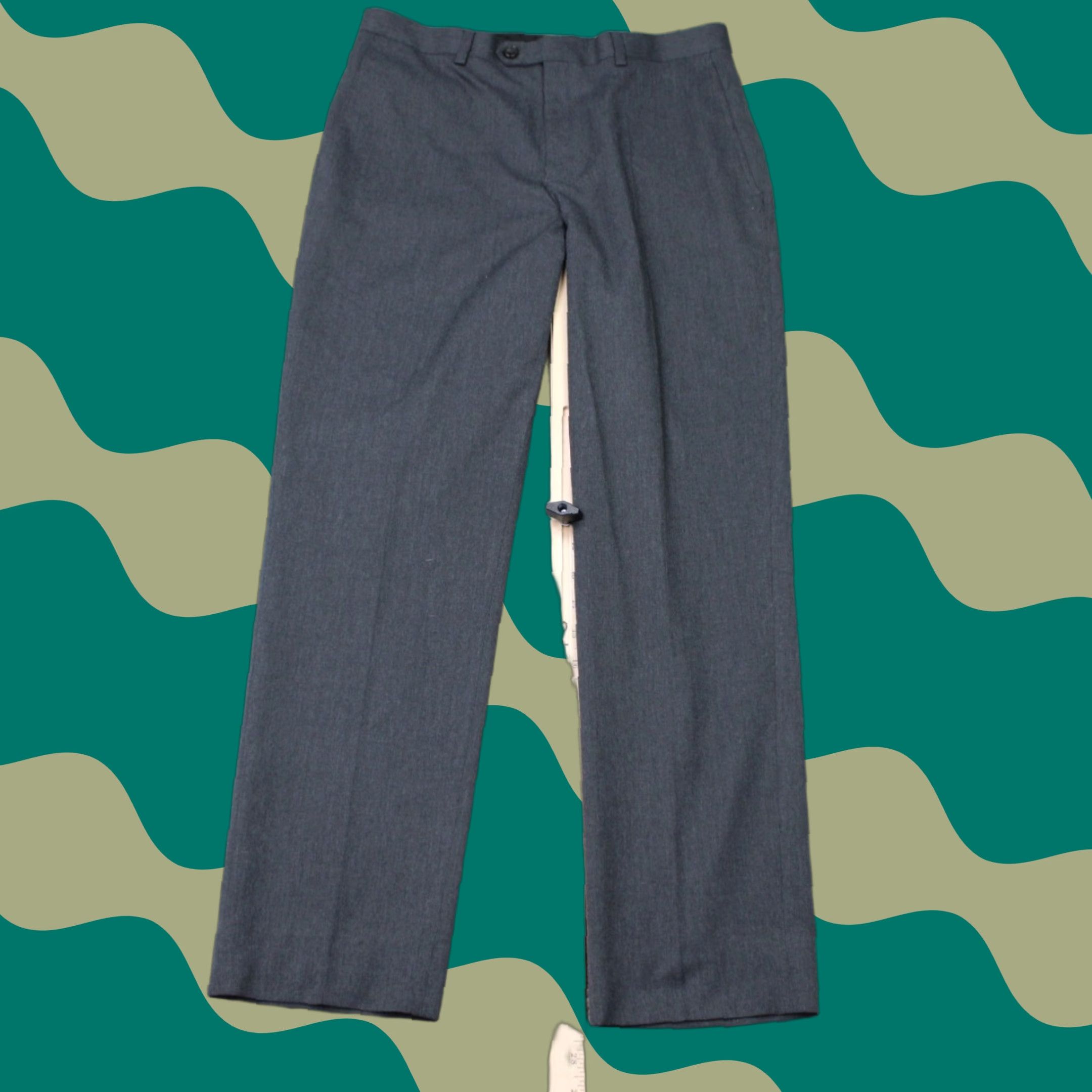 Ralph Lauren LAUREN Ralph Lauren Pants Womens 20R Gray Polyester/Rayon Flat Front Pants Women 30x27 Size 42" / US 20 - 1 Thumbnail