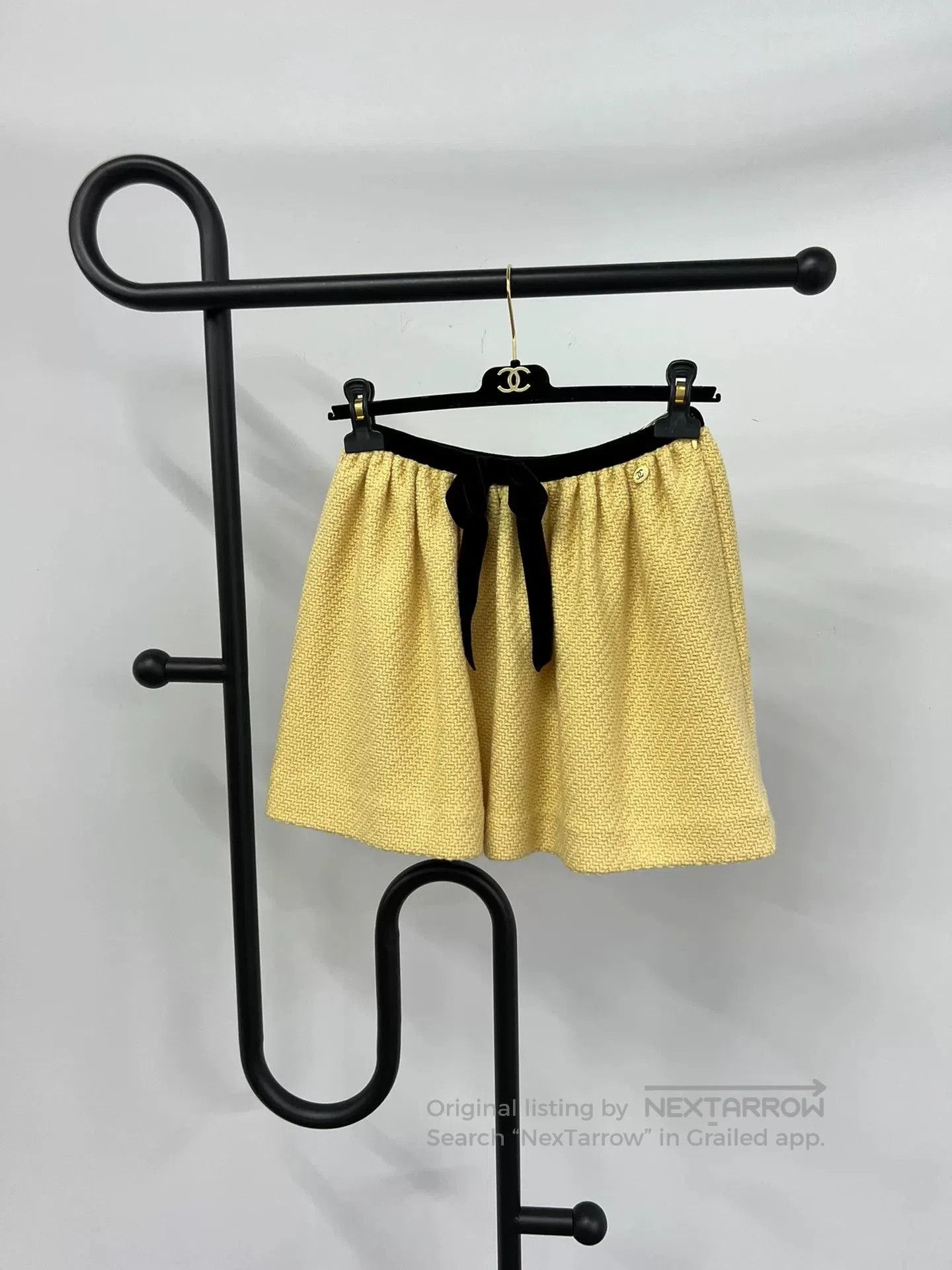 Chanel Yellow Belted Skirt.