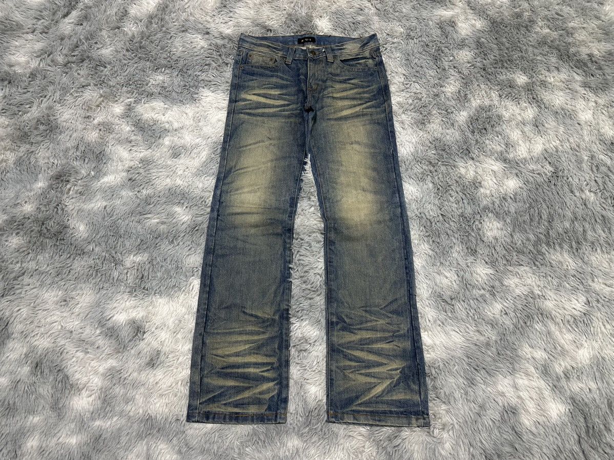 If Six Was Nine 🔥Sick Y2K K.U.I Mud Wash Flared Denim Goth Punk Size US 32 / EU 48 - 1 Thumbnail
