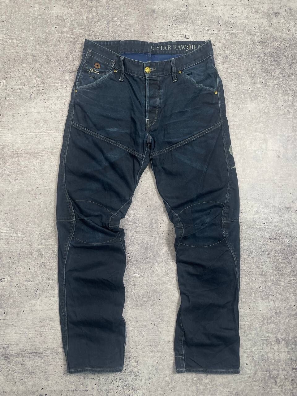 G-Star Vintage G Star Raw 96 Logo Biker Denim Jeans Y2K Size US 32 / EU 48 - 4 Thumbnail