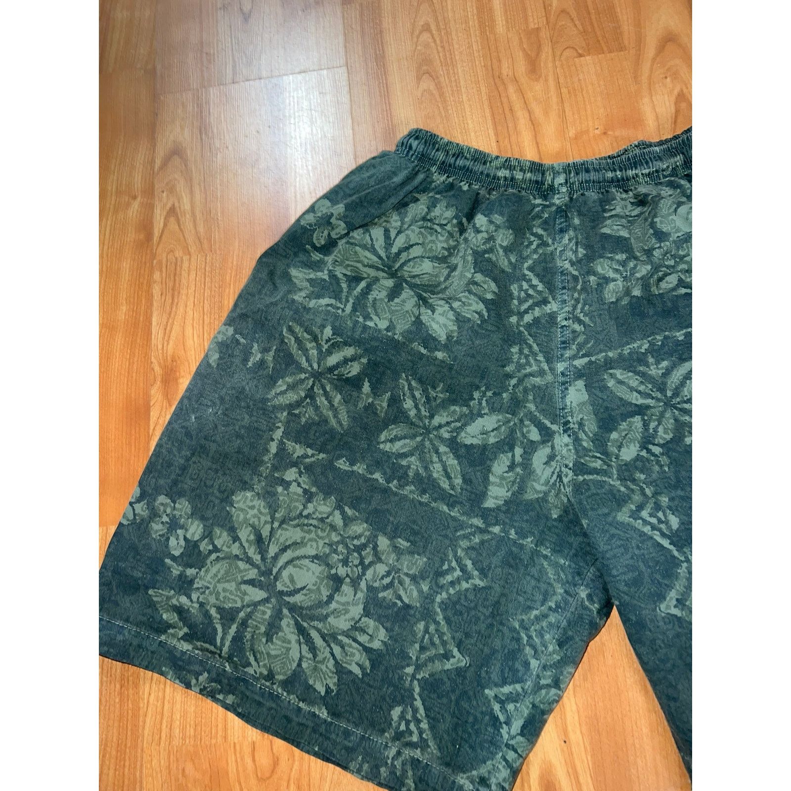 Vintage Vintage Camo Short ABC Design Floral Green Bottoms Mens XL Size US 34 / EU 50 - 3 Thumbnail