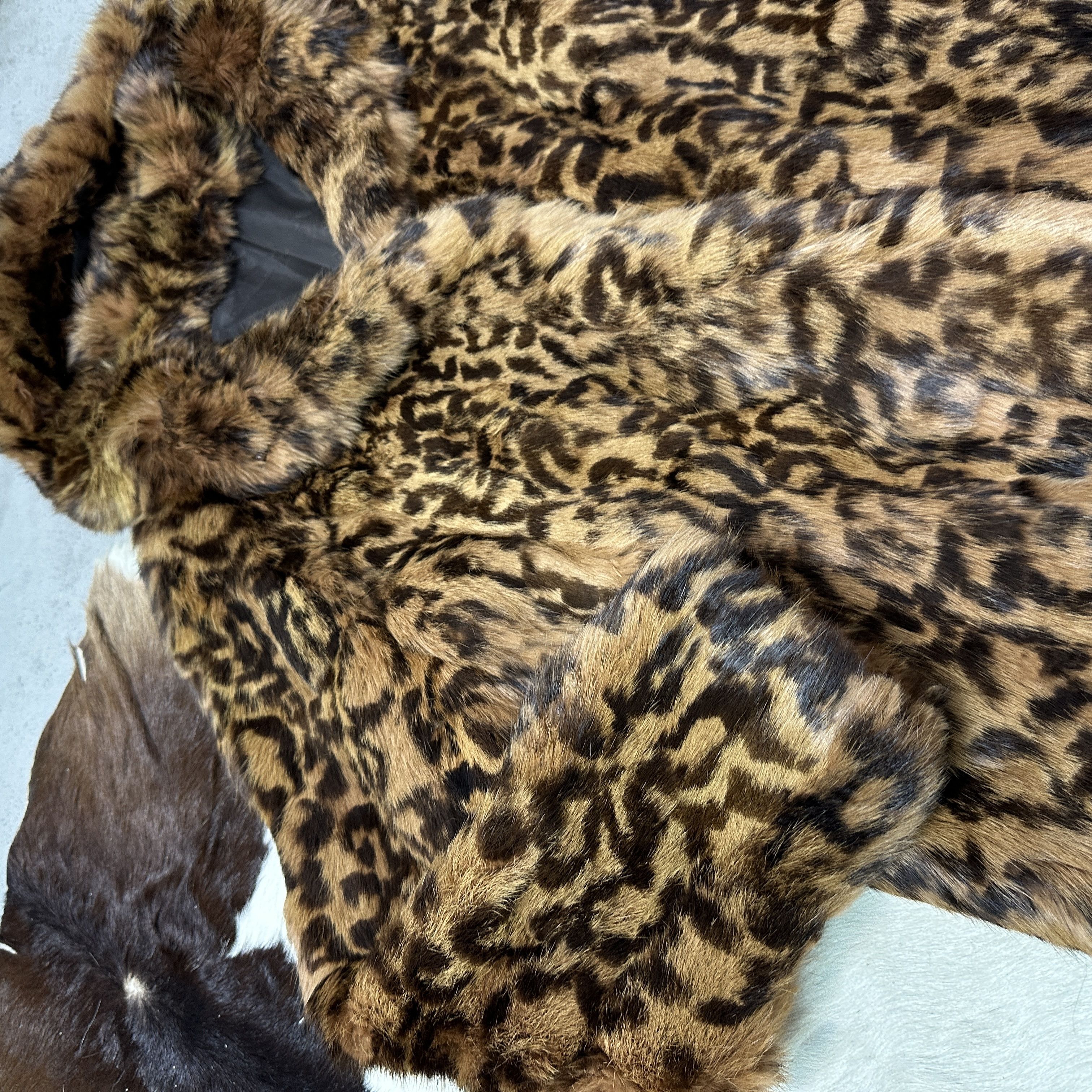 Vintage Vintage Old Money Hooded Cheetah Maxi Rabbit Fur 90s Size L / US 10 / IT 46 - 6 Thumbnail