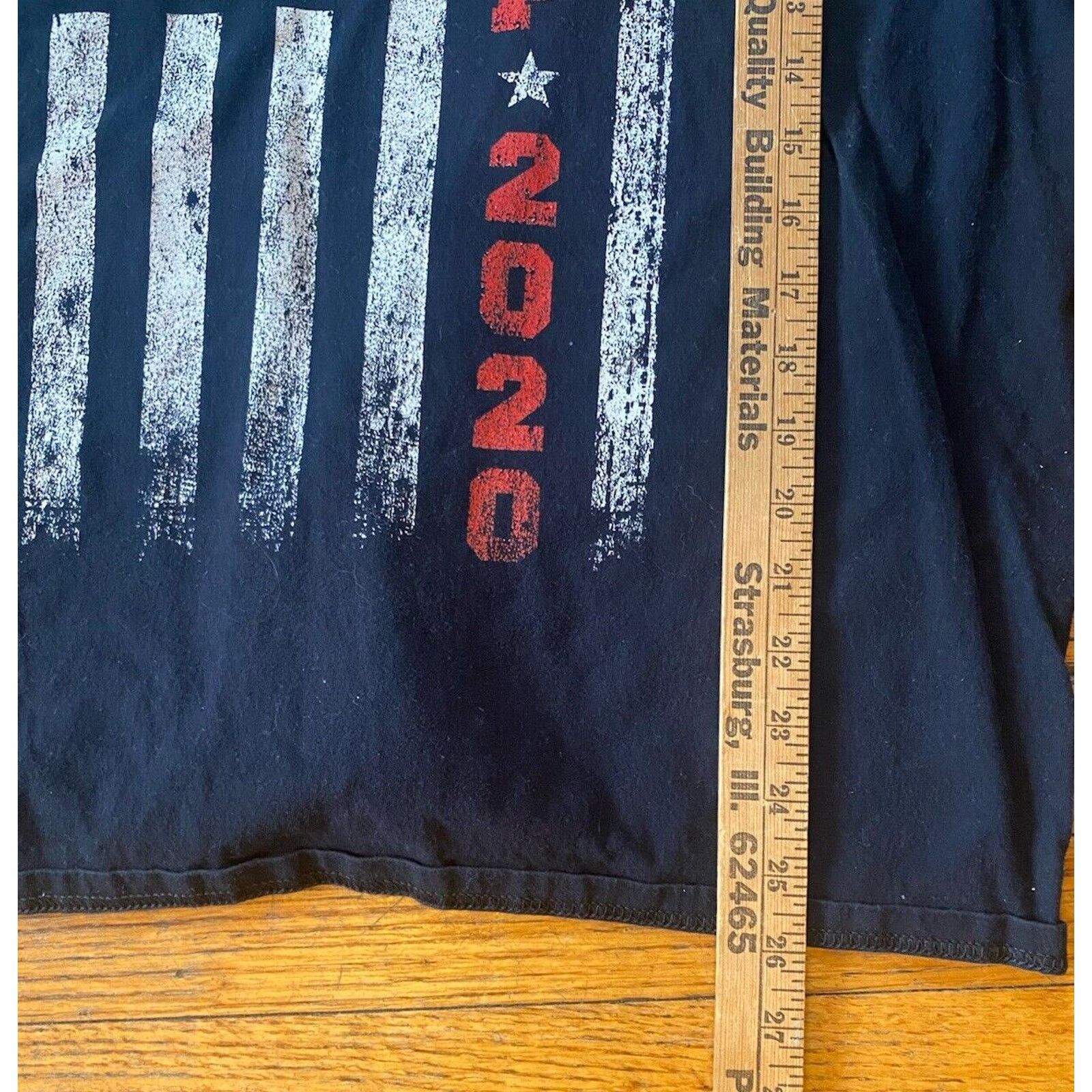 Other Port Company Trump 2020 American Flag Black T Shirt Mens XL Size US XL / EU 56 / 4 - 8 Thumbnail