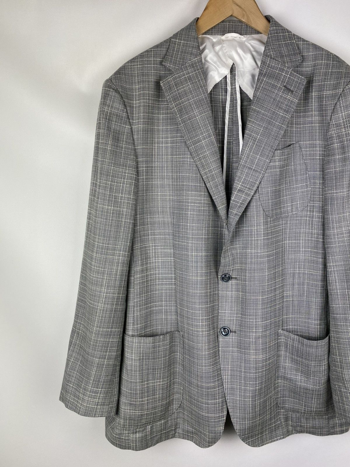 Boggi Boggi Milano Men’s Wool / Silk Blazer Jacket Size 56 / US 46 Size 46R - 2 Thumbnail