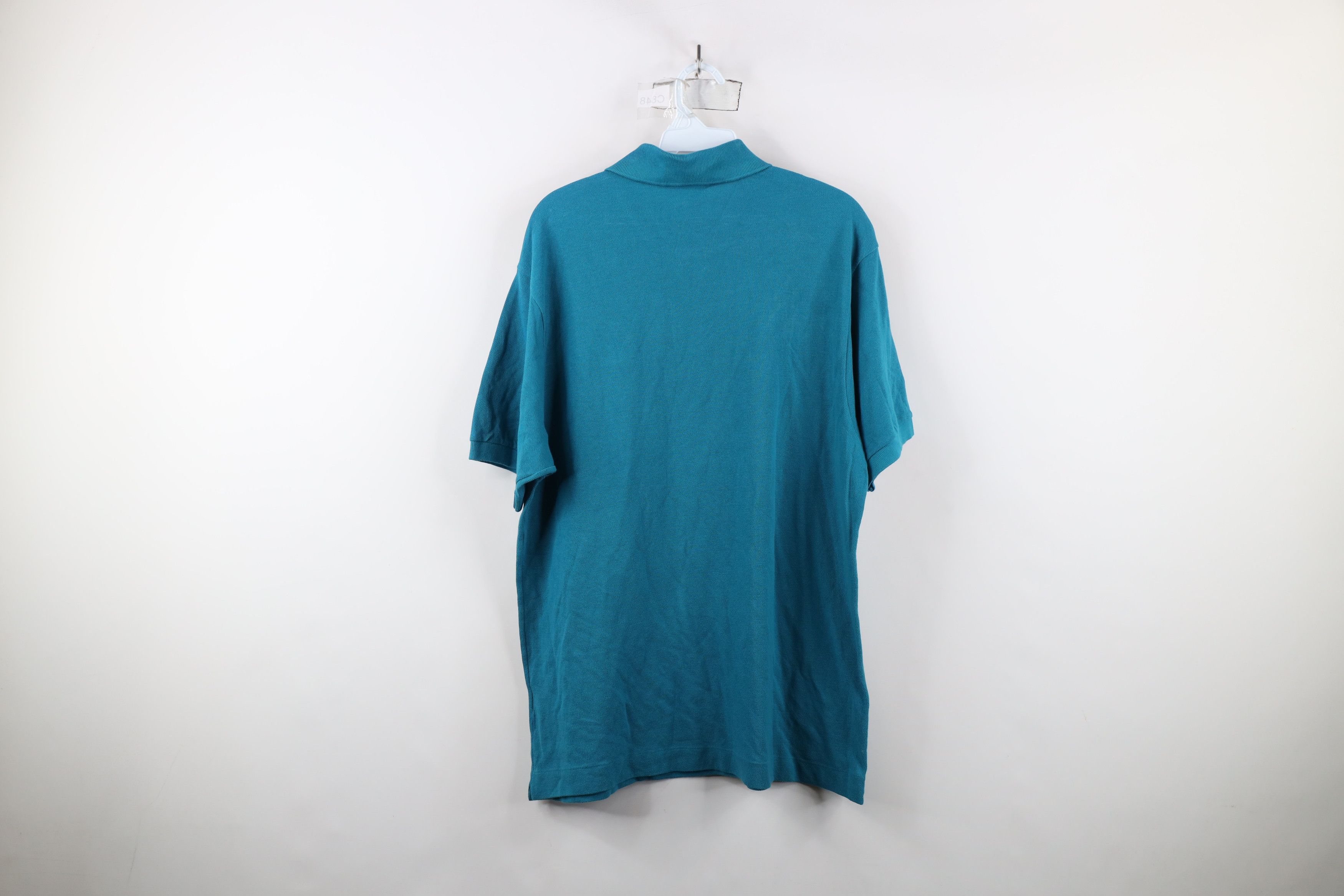 Lacoste × Vintage Lacoste Croc Logo Pique Cotton Golf Tennis Polo Teal Size US XL / EU 56 / 4 - 12 Thumbnail