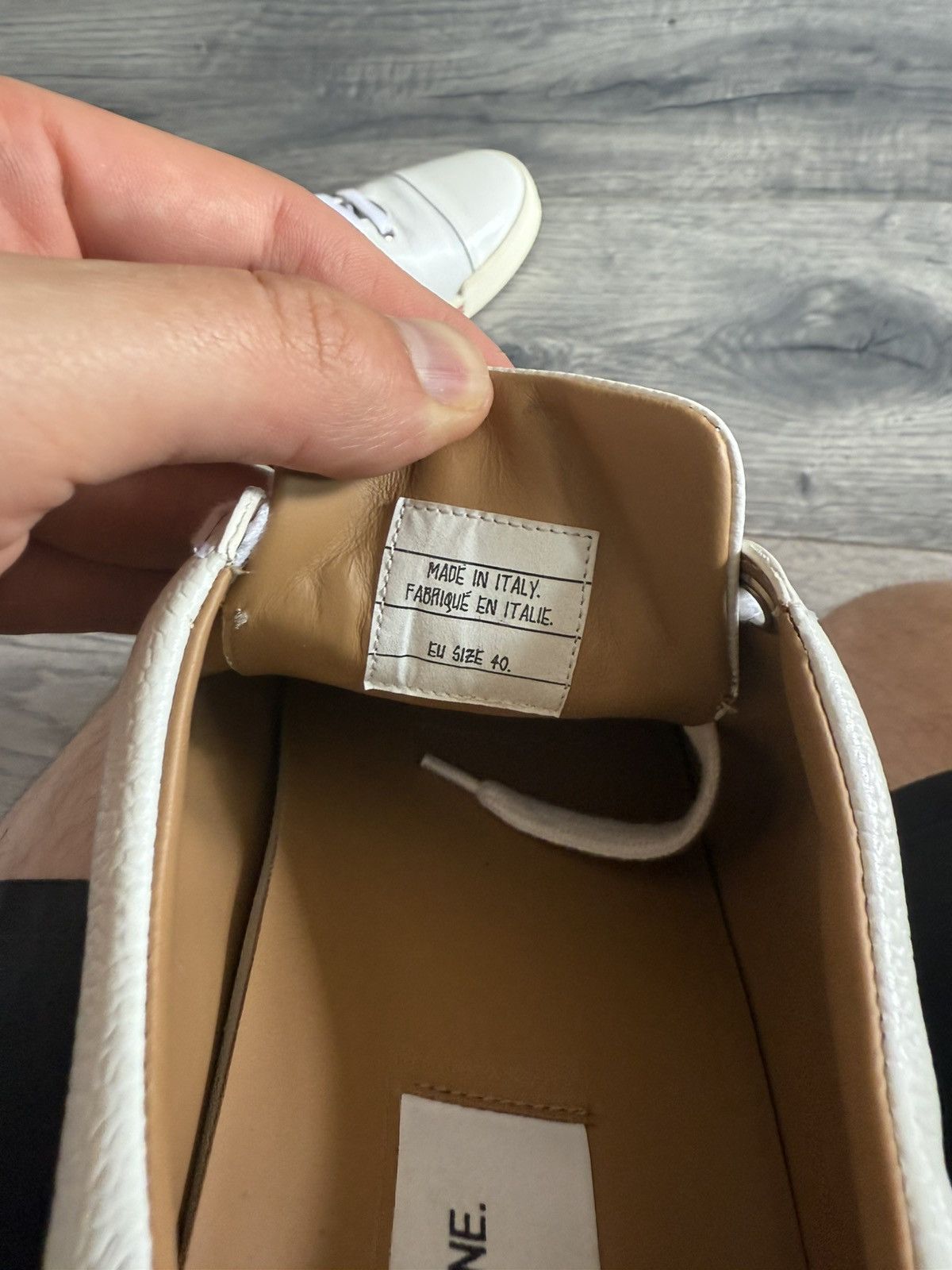 Thom Browne White Pebbled Leather Low-Top Sneakers Size US 7 / EU 40 - 15 Thumbnail