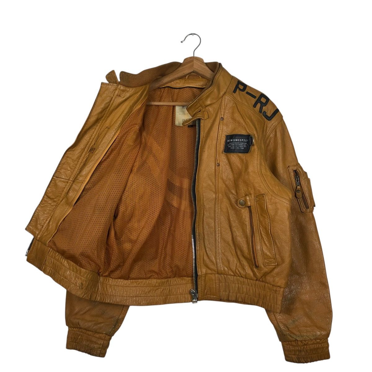 Kadoya 🔥VINTAGE LEATHER JACKET NEW CONCEPTOR KADOYA RACING MOTOR Size US L / EU 52-54 / 3 - 13 Thumbnail