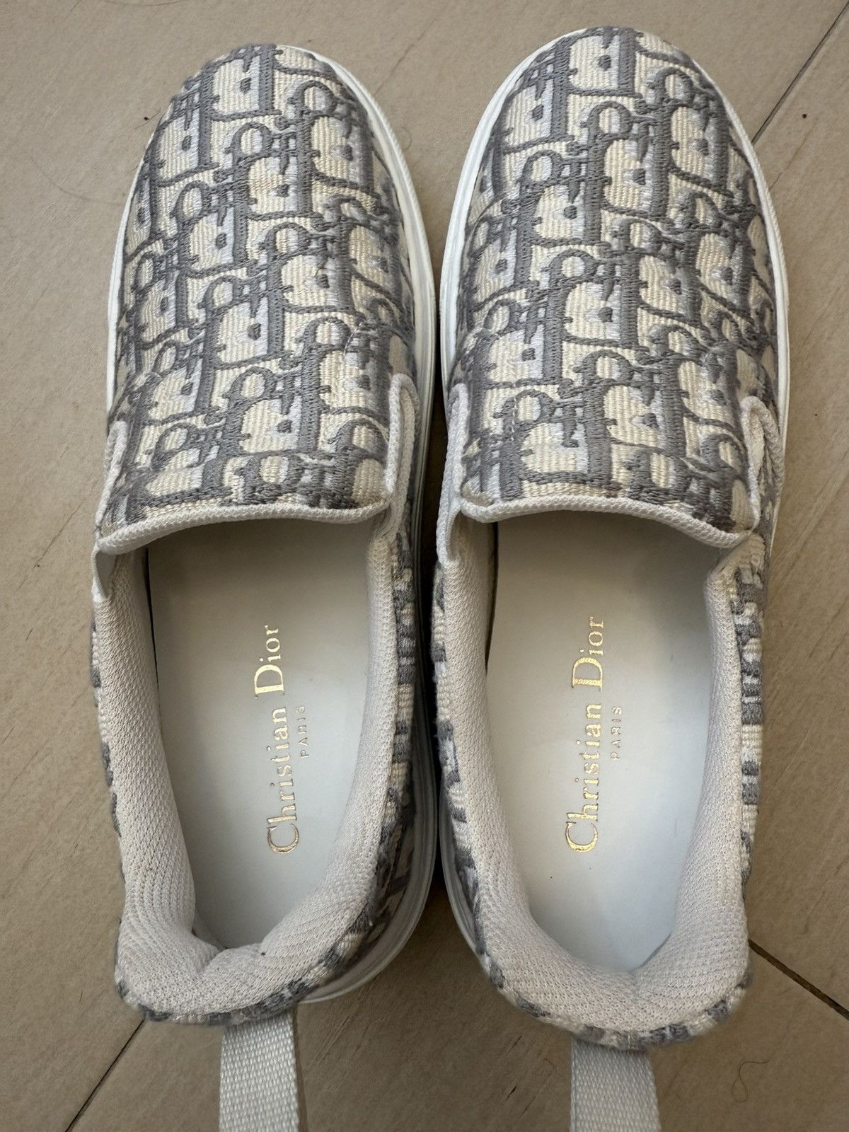 Dior Dior gray oblique solar slip on sneakers 40.5 Size US 7.5 / EU 40-41 - 5 Thumbnail