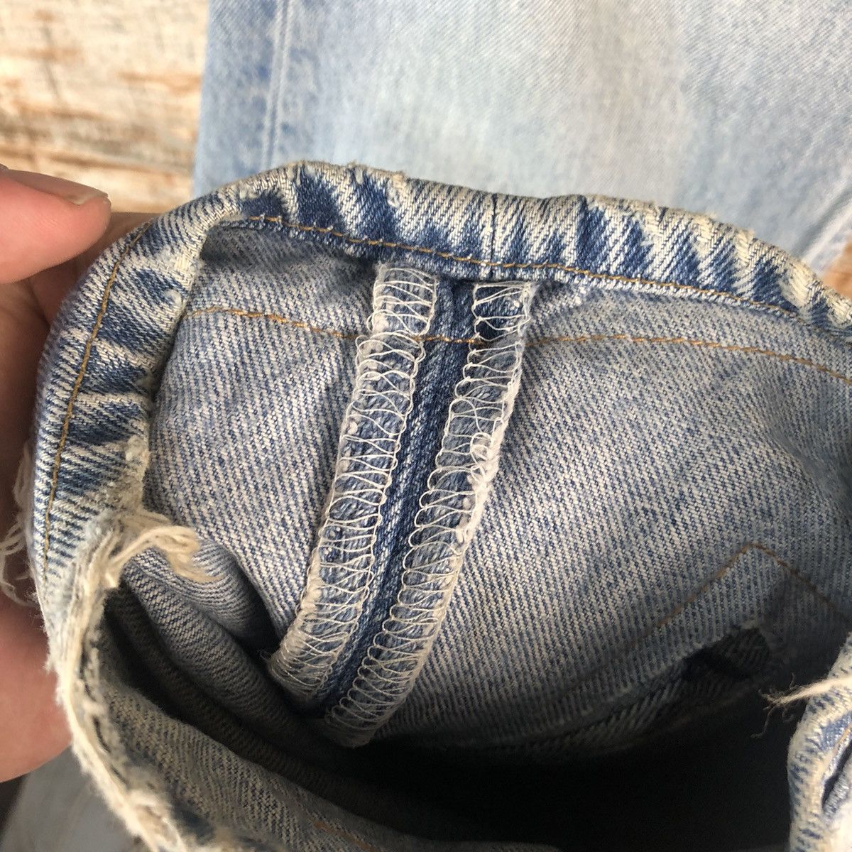 Levi's DLL Levis X Quana double waist reconstruct Denim #A2067 Size US 31 - 13 Thumbnail