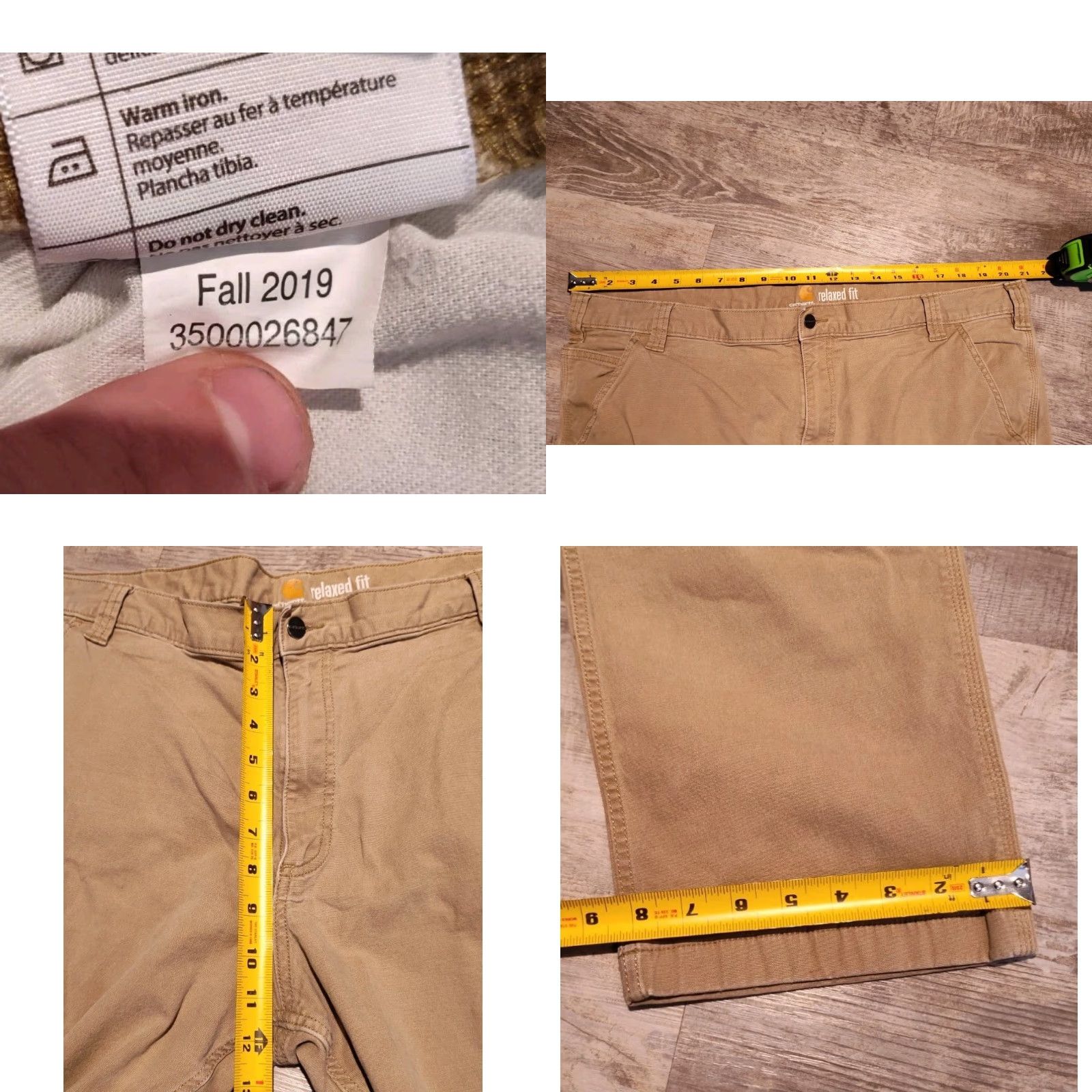Carhartt VINTAGE Carhartt Men's Cargo Pants 42x29 Tan Canvas Relaxed Fit Workwear Casual Outdoor Size US 42 / EU 58 - 8 Thumbnail