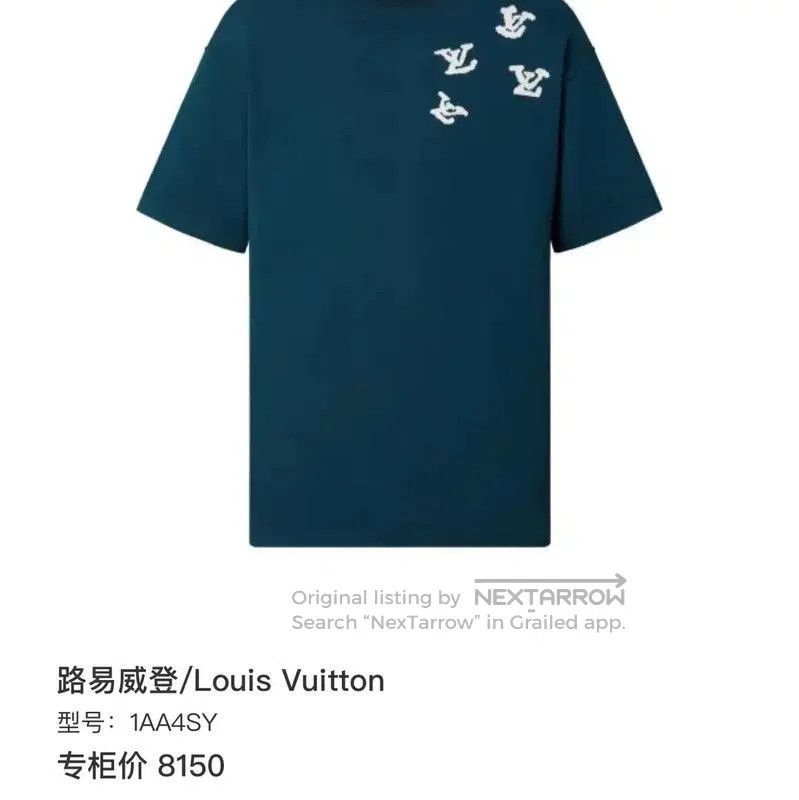 Louis Vuitton Louis Vuitton Blue Cotton Men's T-Shirt . Size US L / EU 52-54 / 3 - 7 Thumbnail