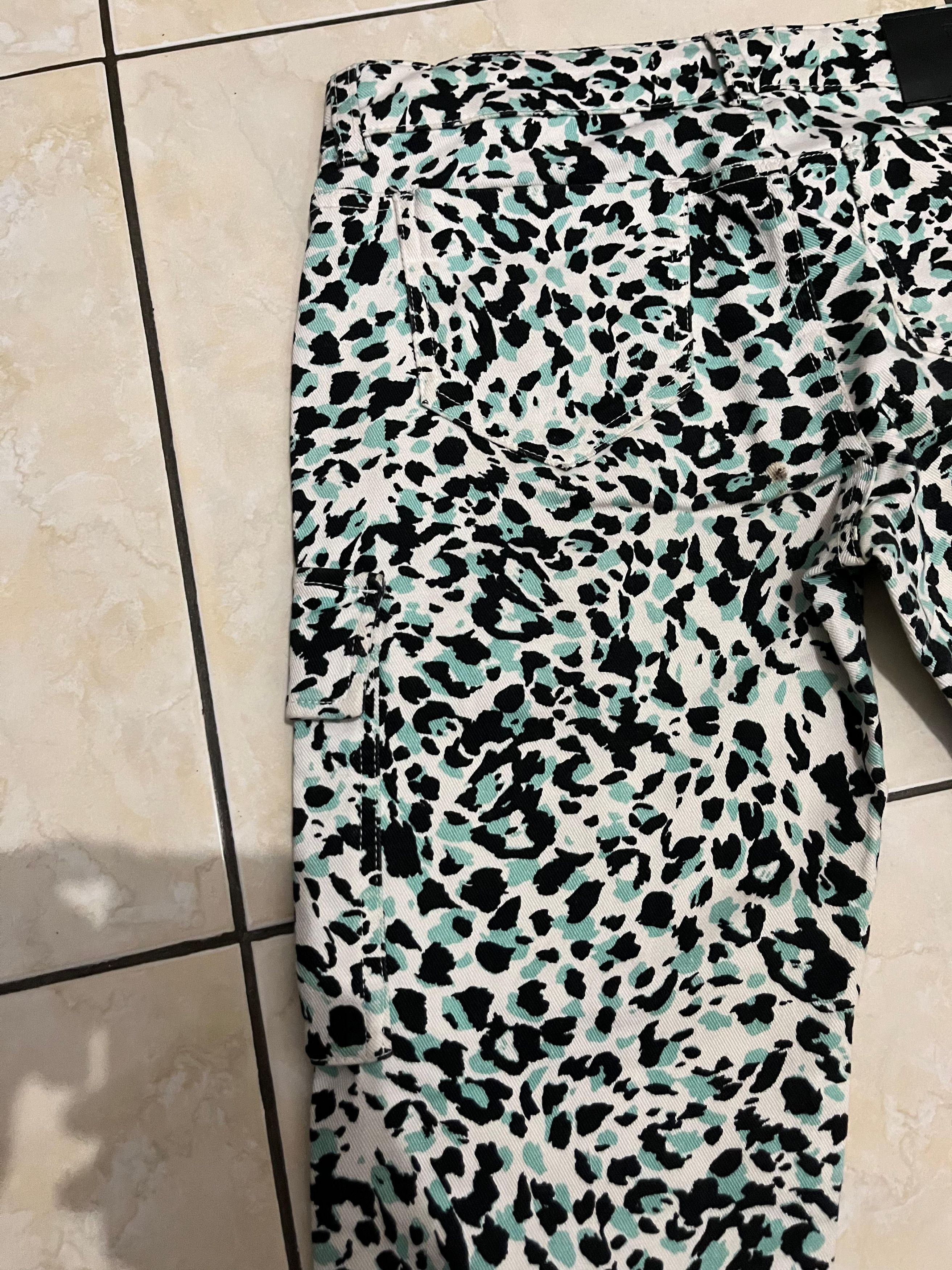 Pierre Balmain 🔥 PIERRE BALMAIN LEOPARD PRINT CARGO DENIM PANTS SKINNY FIT Size 30" / US 8 / IT 44 - 13 Thumbnail