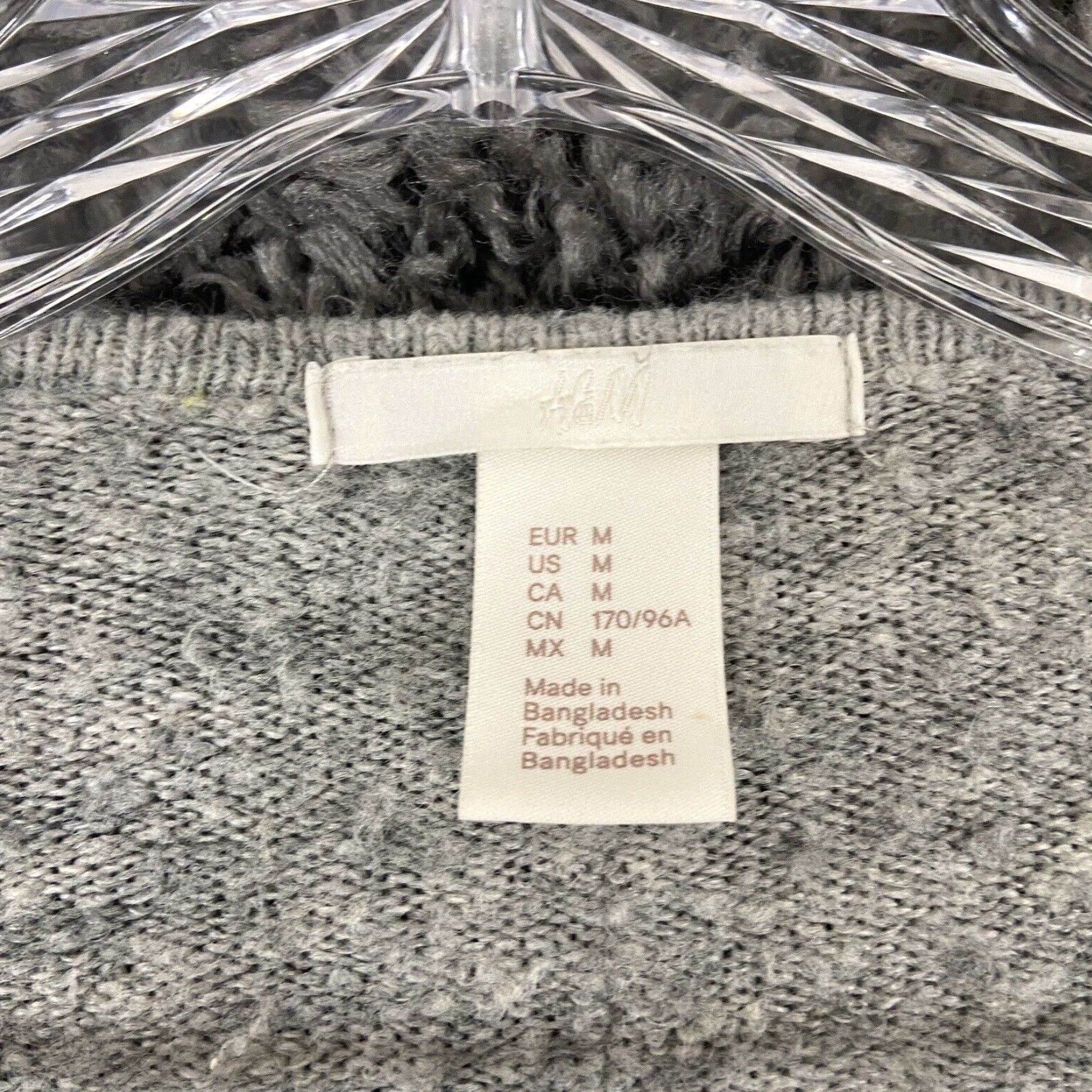 H&M H&M VINTAGE Gray Pullover Sweater Women’s Medium V-Neck Long Sleeve Size M / US 6-8 / IT 42-44 - 5 Thumbnail