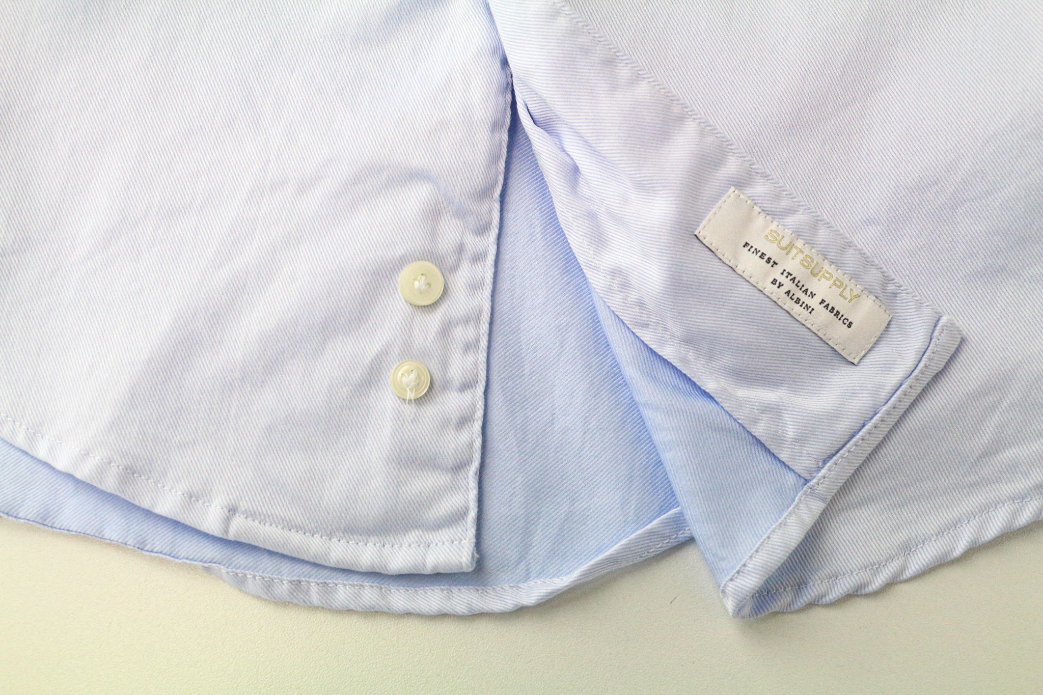 Suitsupply 35/36 13 1/2/14 Extra Slim Blue Cotton Shirt 76366 Size 36R - 8 Thumbnail
